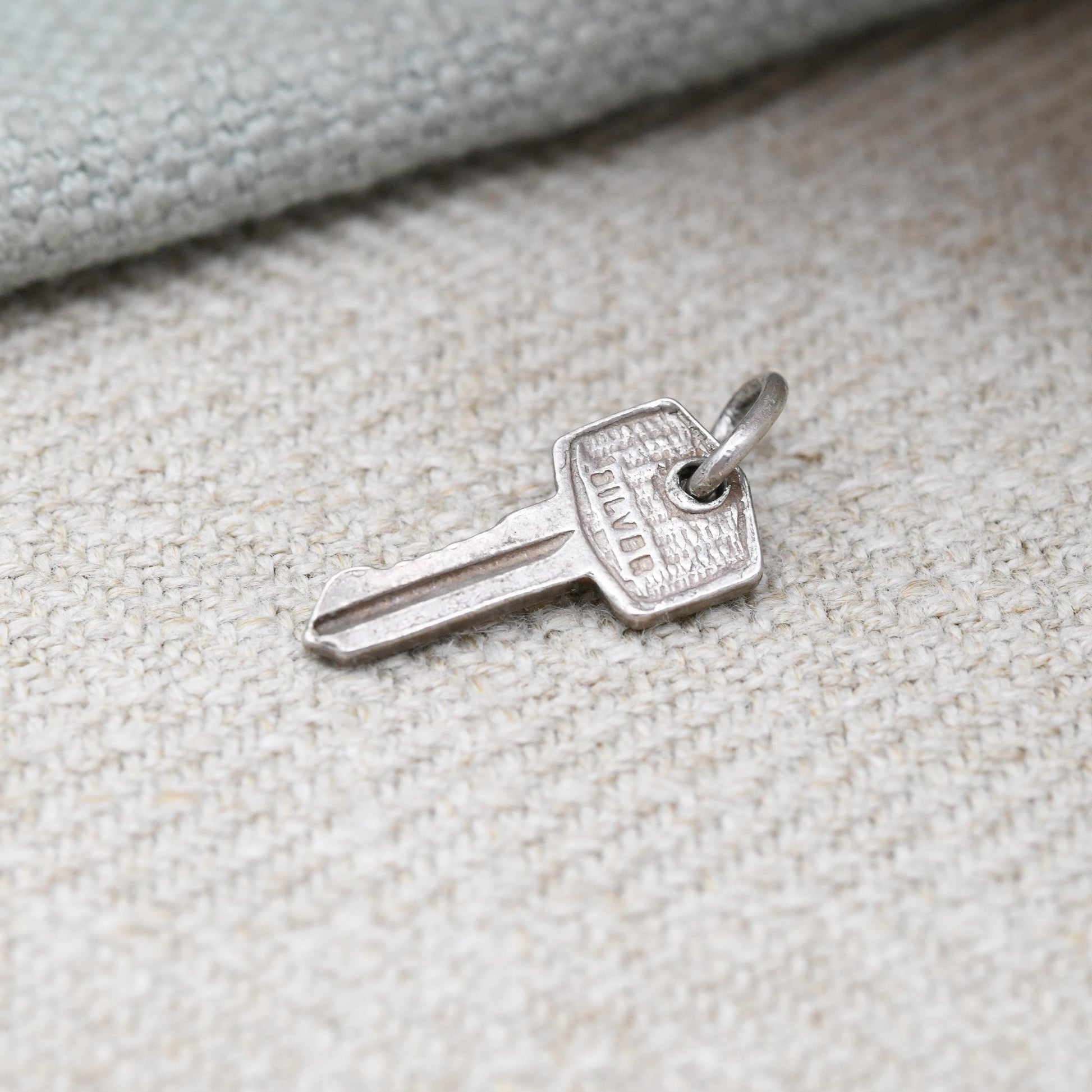 Vintage Nuvo Sterling Silver House Key Charm Pendant - Door | Lock | Souvenir Gift for Charm Bracelet