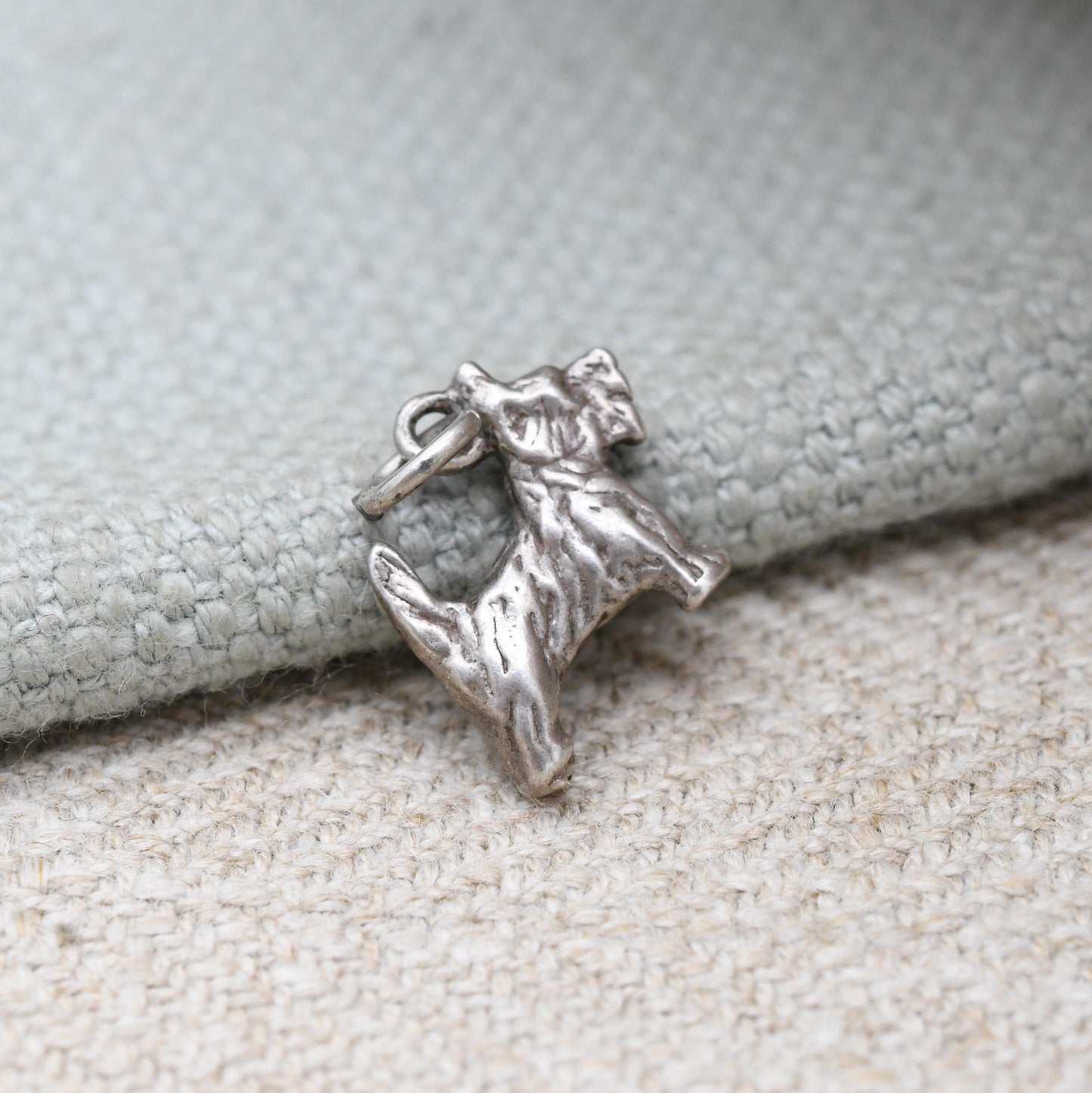 Vintage Sterling Silver Schnauzer Charm Pendant - Miniature Schnauzer | Dog Charm | Gift for Charm Bracelet