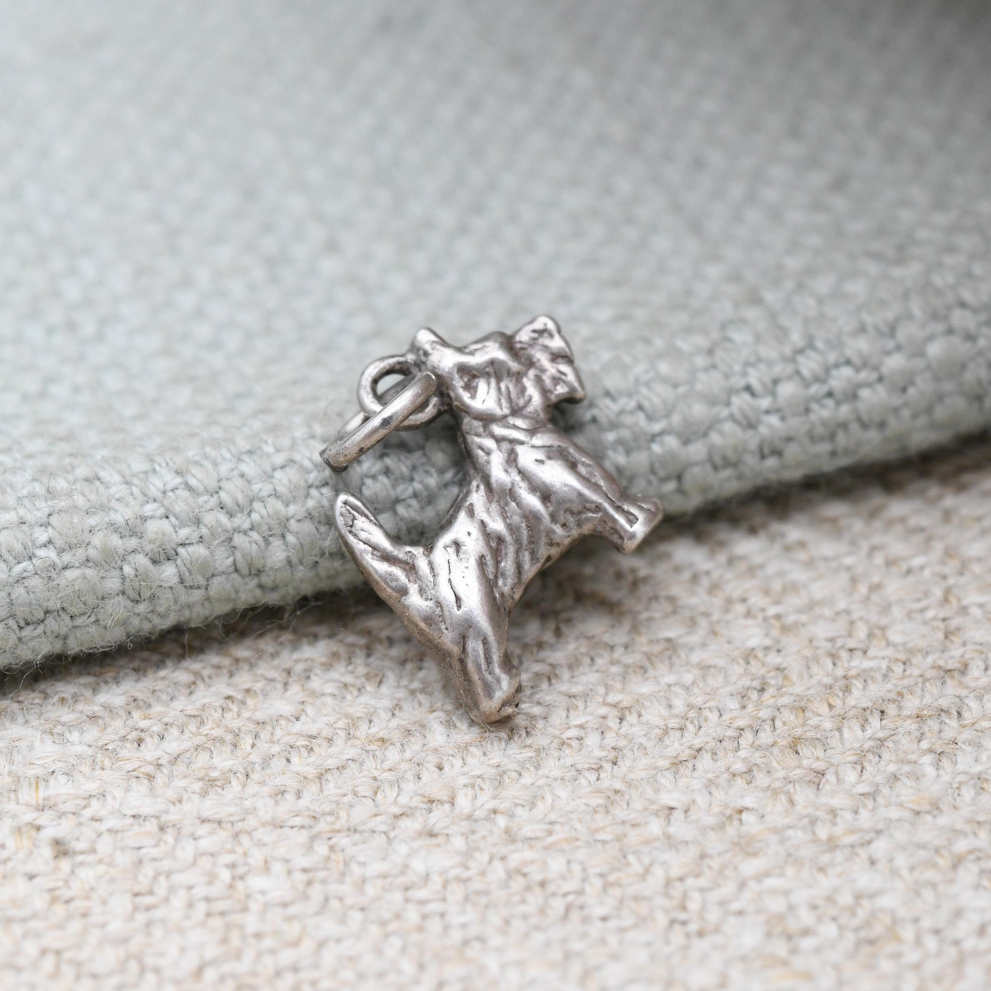 Vintage Sterling Silver Schnauzer Charm Pendant - Miniature Schnauzer | Dog Charm | Gift for Charm Bracelet