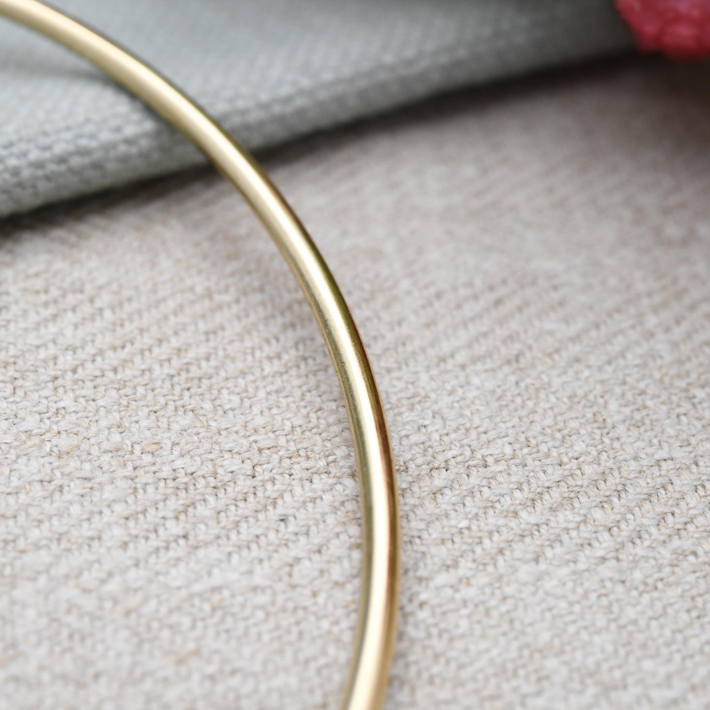 Vintage Grossé Rigid Torque Necklace 1972 German Designer Signed Jewellery - Gold Plated Open Necklace 11cm Diameter