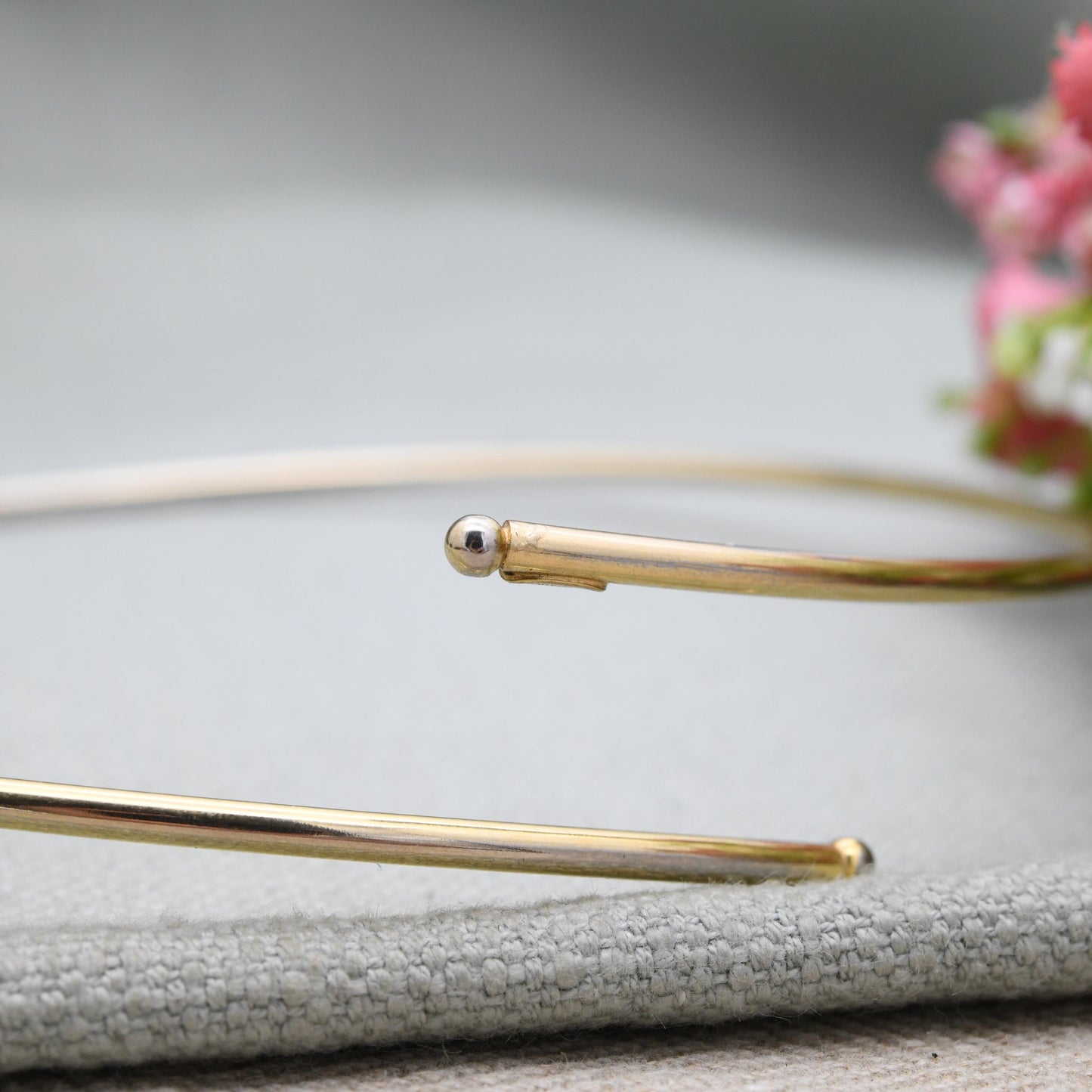 Vintage Grossé Rigid Torque Necklace 1972 German Designer Signed Jewellery - Gold Plated Open Necklace 11cm Diameter