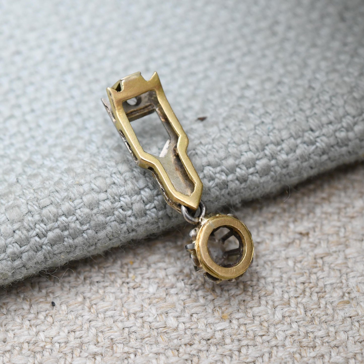 Antique Georgian 18ct Gold Diamond Pendant with Articulated Drop