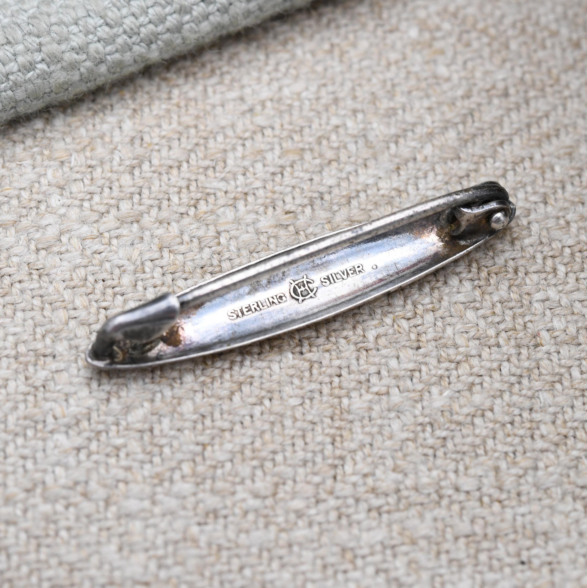 Antique Charles Horner Baby Brooch Sterling Silver - Edwardian Bar Brooch Collectable Minimal Silver Jewellery