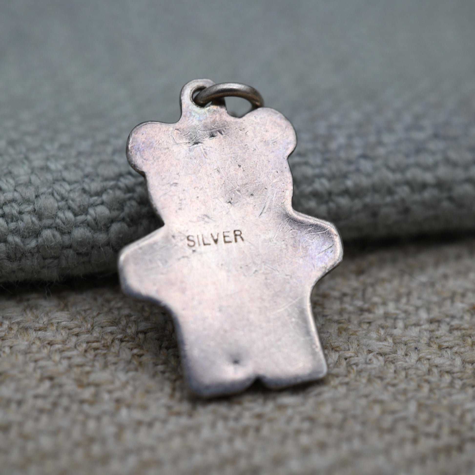 Vintage Sterling Silver Teddy Bear Charm Pendant - Cute | Animal | Love | Gift for Charm Bracelet