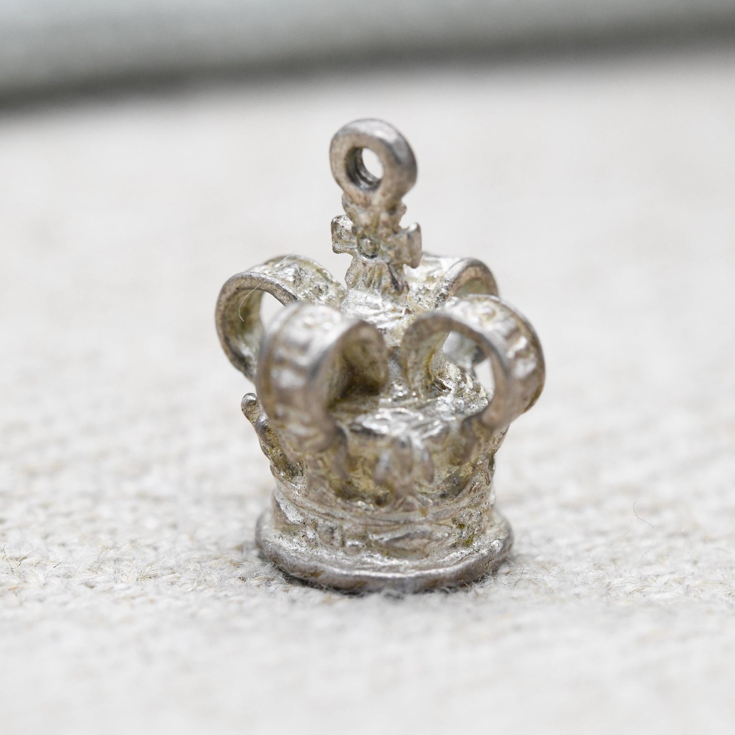 Vintage Sterling Silver Royal Crown Charm Pendant - King | Queen | Princess | Prince | England | Souvenir Gift for Charm Bracelet