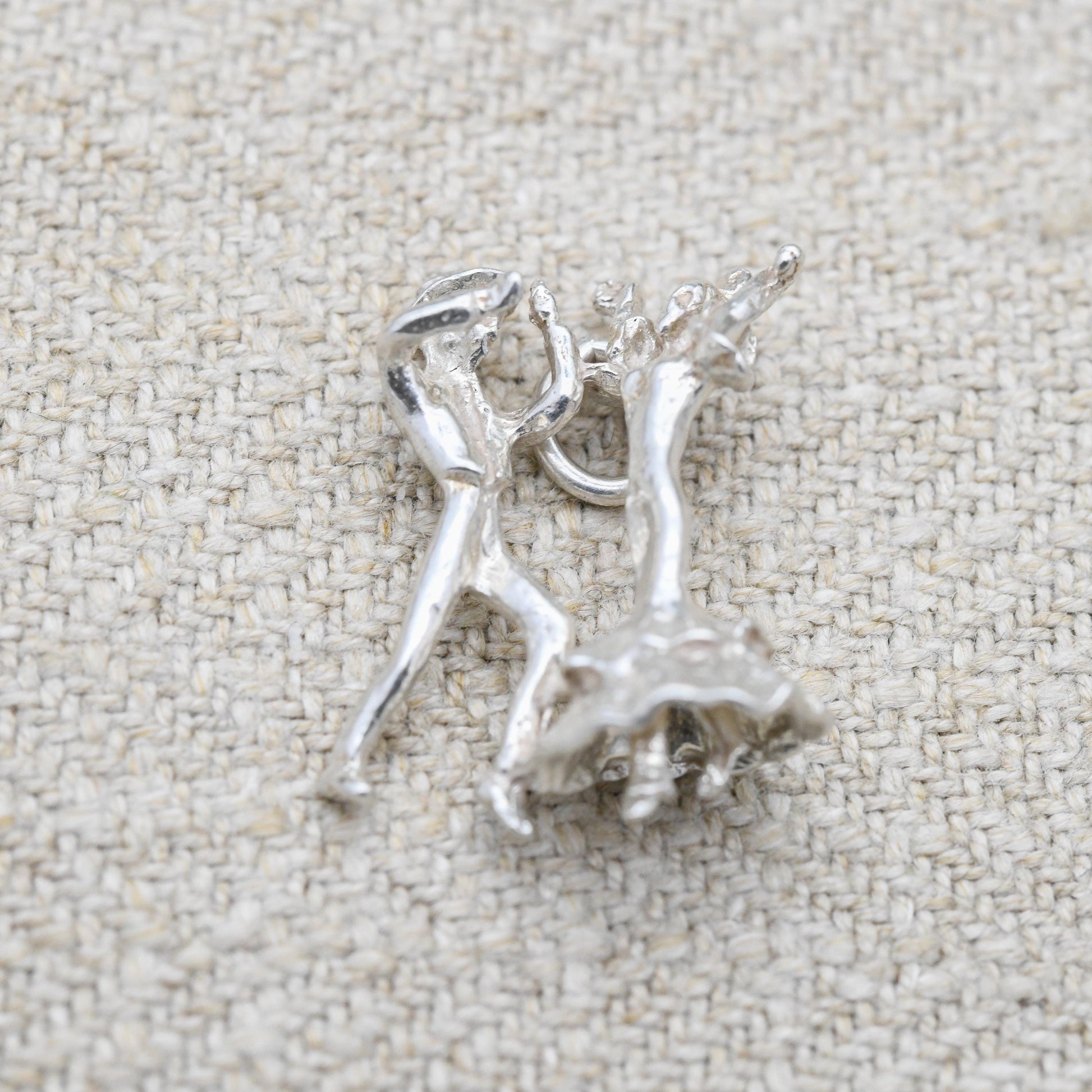 Vintage Sterling Silver Dancers Charm Pendant - Latin Dance | Spanish Dancing Couple | Gift for Charm Bracelet