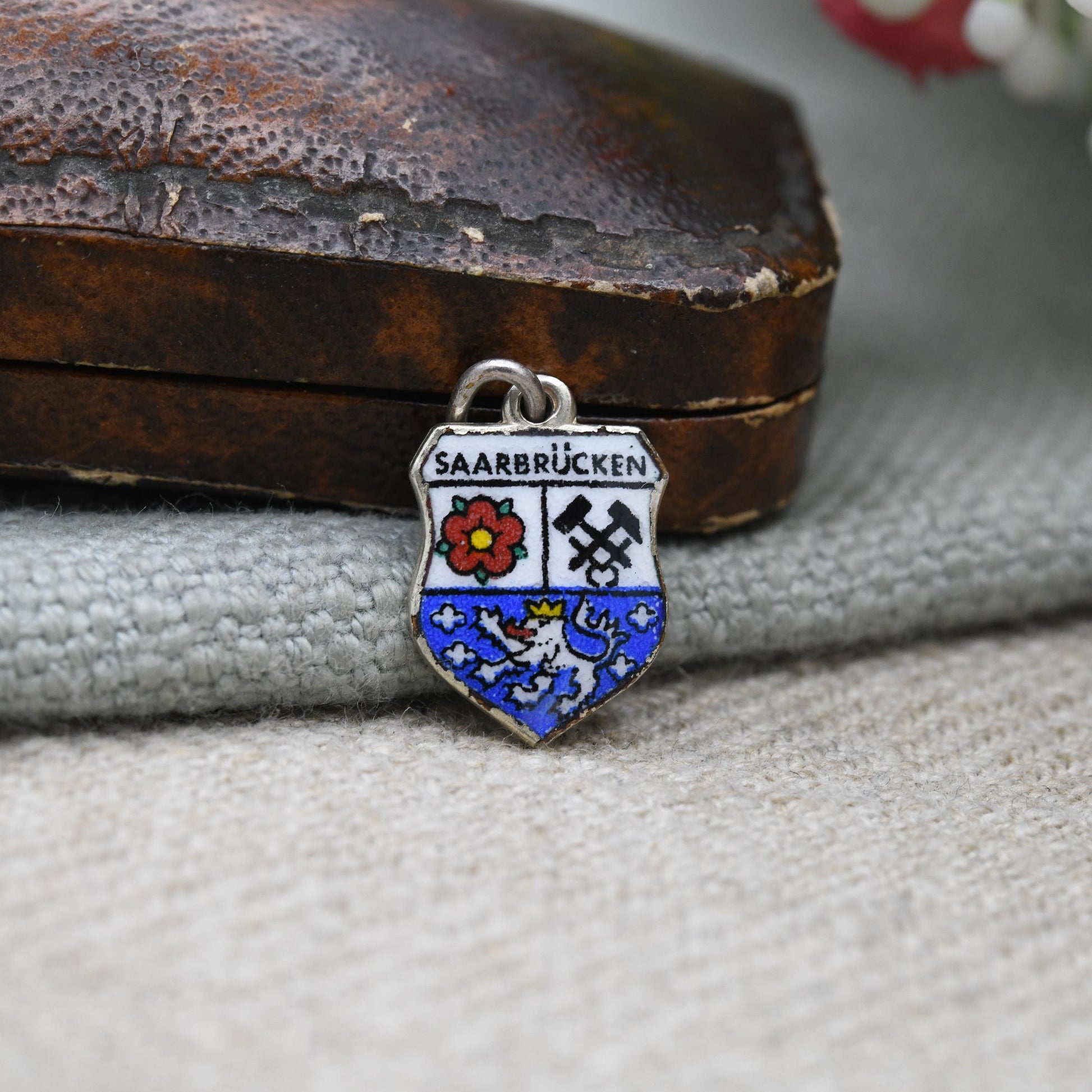 Vintage Silver Saarbrucken Charm Pendant - German Charm | Germany | Souvenir Gift for Charm Bracelet