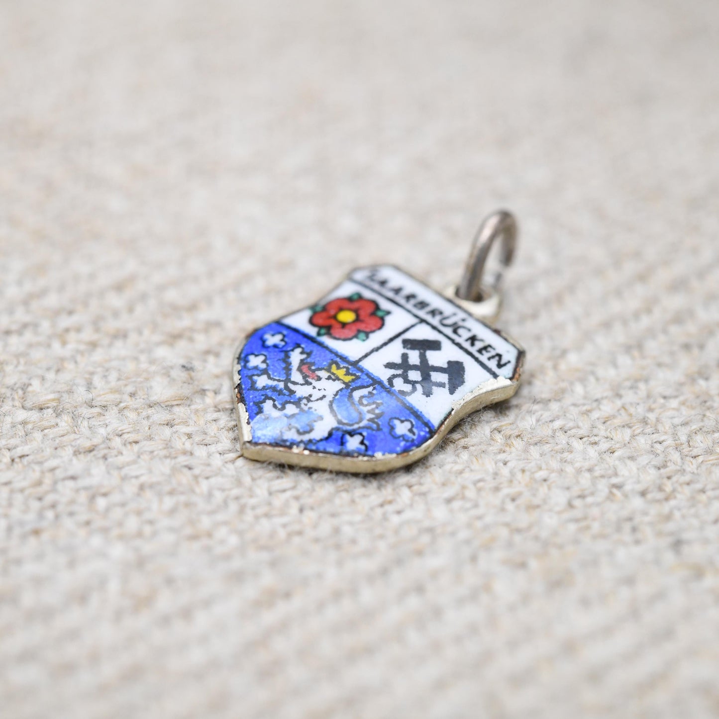 Vintage Silver Saarbrucken Charm Pendant - German Charm | Germany | Souvenir Gift for Charm Bracelet