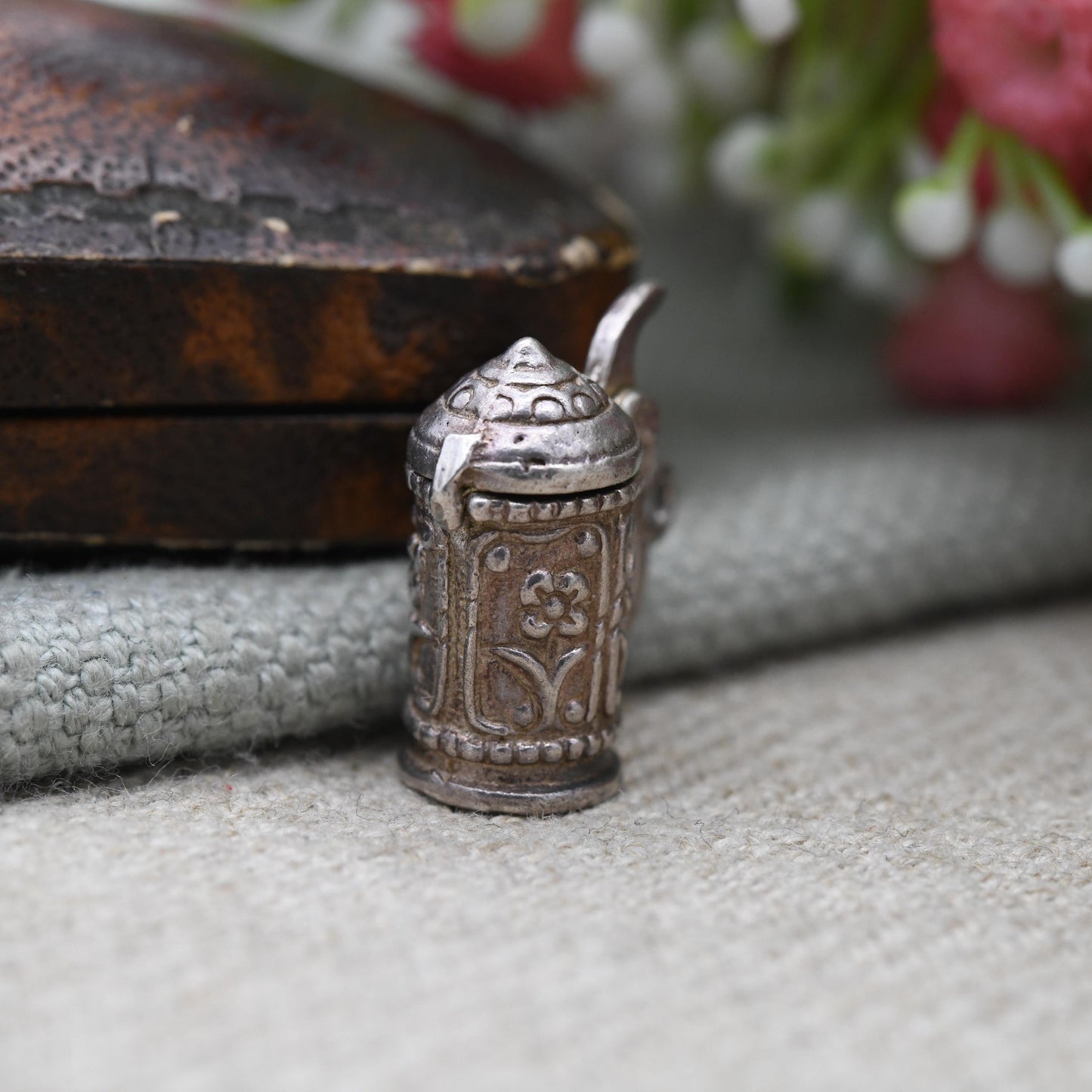 Vintage Sterling Silver Opening Beer Tankard Charm Pendant - Beer | Cup | Stein | Gift for Charm Bracelet