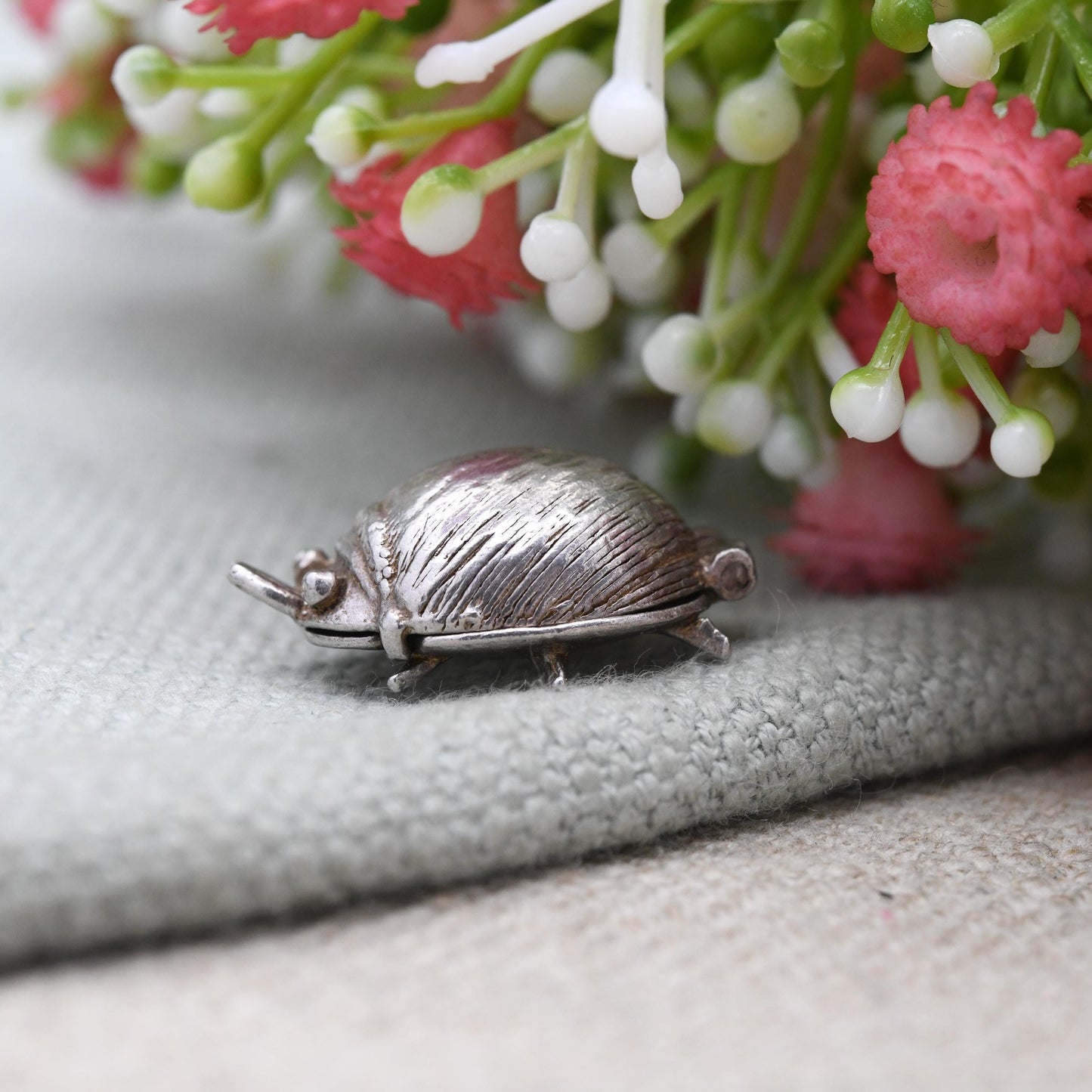 Vintage Sterling Silver Opening Beatles Charm Pendant - Beatles Band inside Beatle | Lyrics | Music | Gift for Charm Bracelet