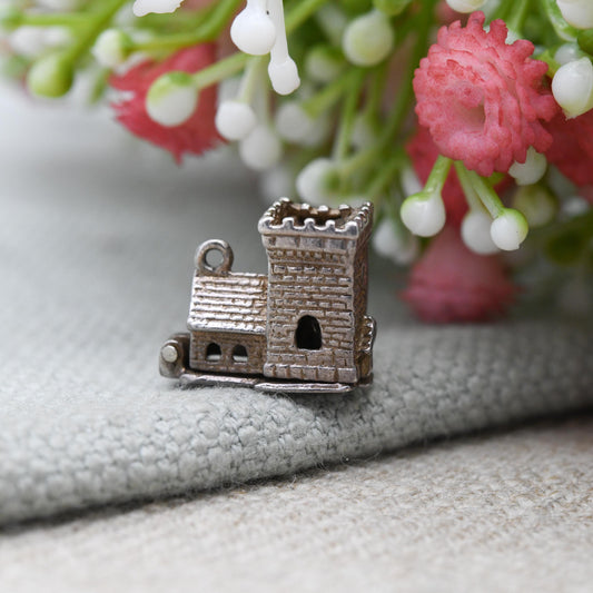 Vintage Sterling Silver Opening Church Wedding Charm Pendant - Wedding Day | Bride and Groom | Alter | Gift for Charm Bracelet