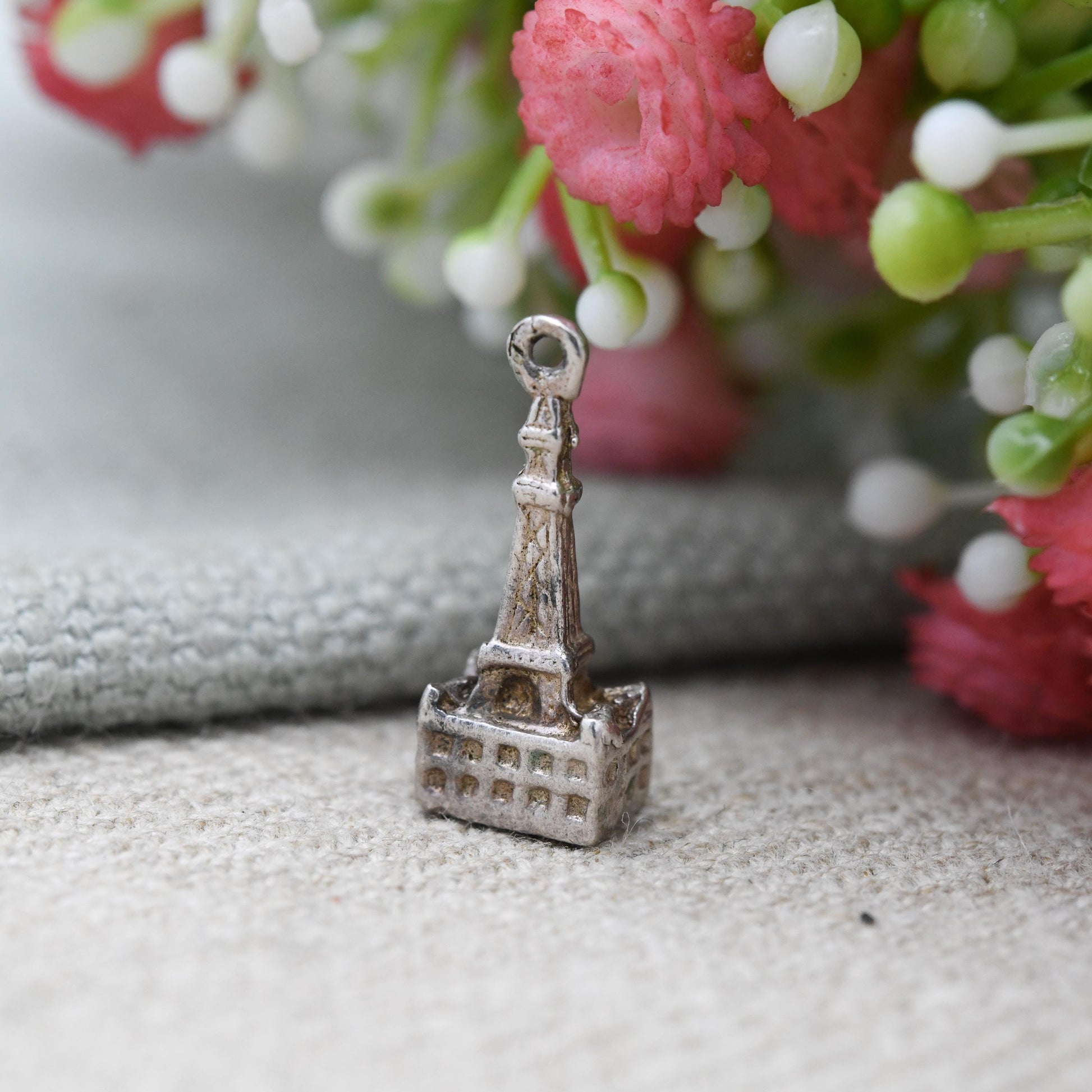 Vintage Sterling Silver Blackpool Tower Charm Pendant - Lancashire | Seaside | Beach Holiday | Souvenir Gift for Charm Bracelet