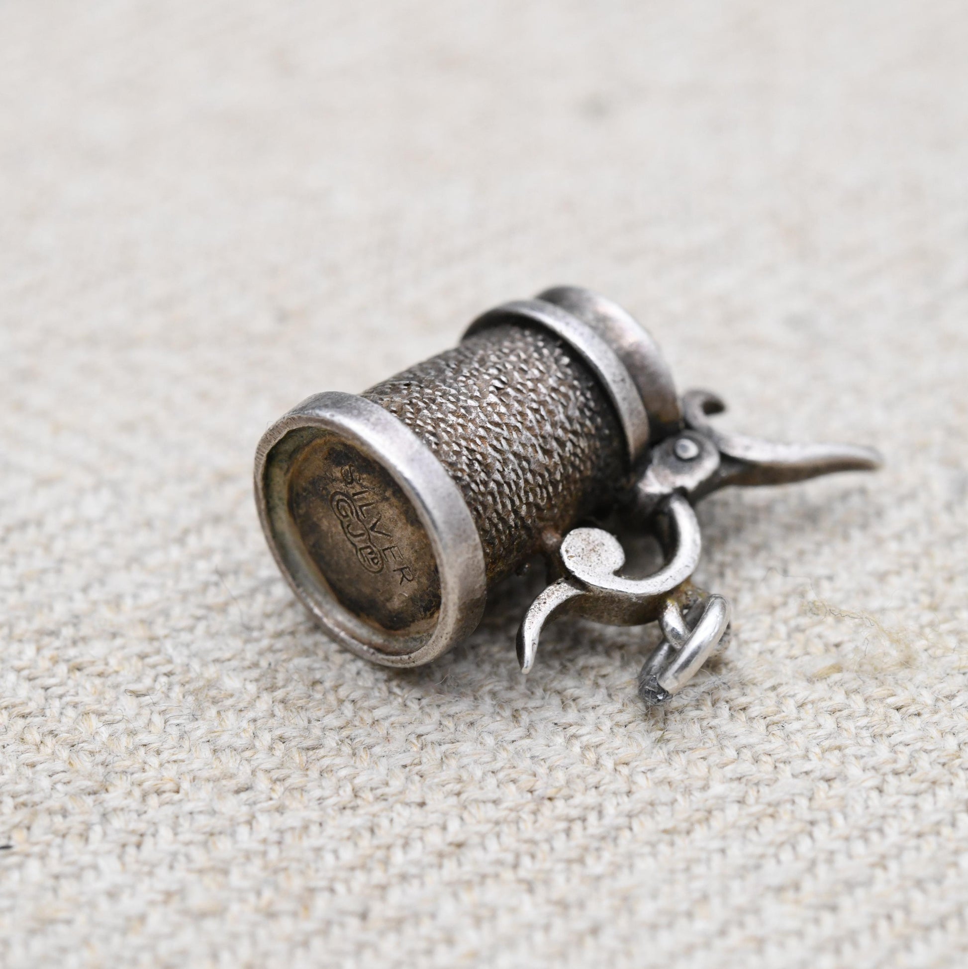 Vintage George Jensen Sterling Silver Opening Beer Tankard Charm Pendant - Alcohol | Beer Glass | Gift for Charm Bracelet