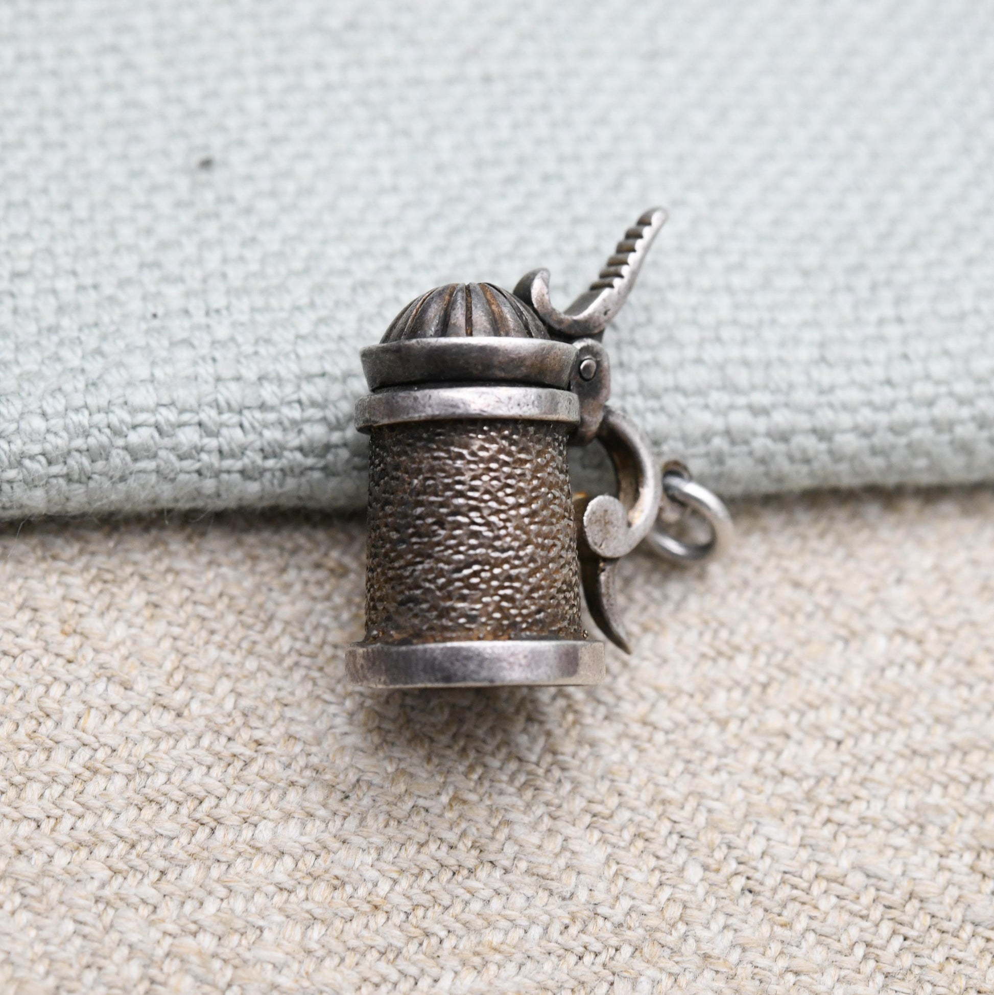 Vintage George Jensen Sterling Silver Opening Beer Tankard Charm Pendant - Alcohol | Beer Glass | Gift for Charm Bracelet