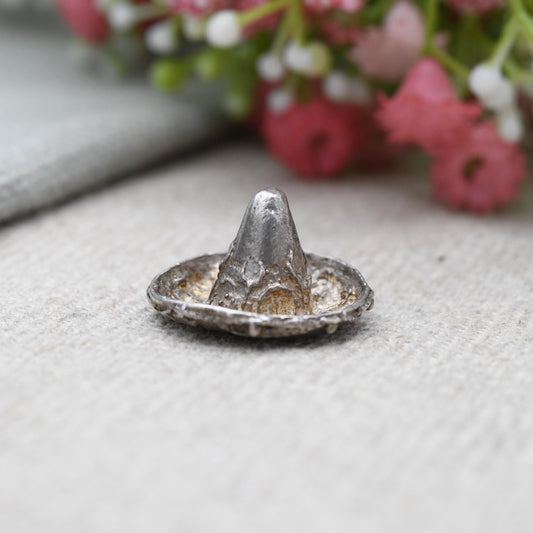 Vintage Sterling Silver Sombrero Hat Charm Pendant - Traditional Mexican Clothing | Mexico | Souvenir Gift for Charm Bracelet