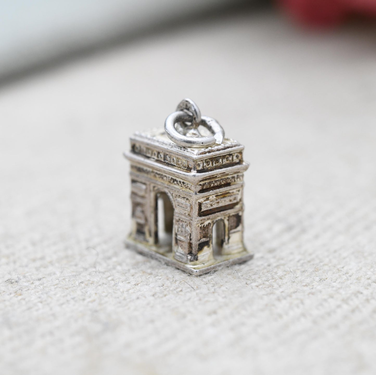 Vintage Sterling Silver Arc De Triomphe Charm Pendant - French Souvenir | Paris | France Tourist | Gift for Charm Bracelet