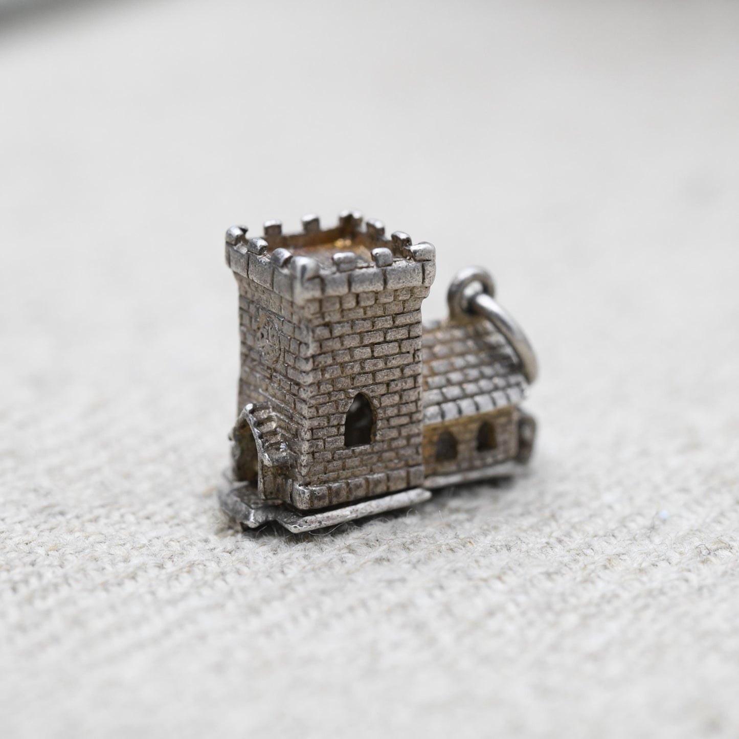Vintage Sterling Silver Opening Church Wedding Charm Pendant - Wedding Day | Bride and Groom | Alter | Celebration | Gift for Charm Bracelet