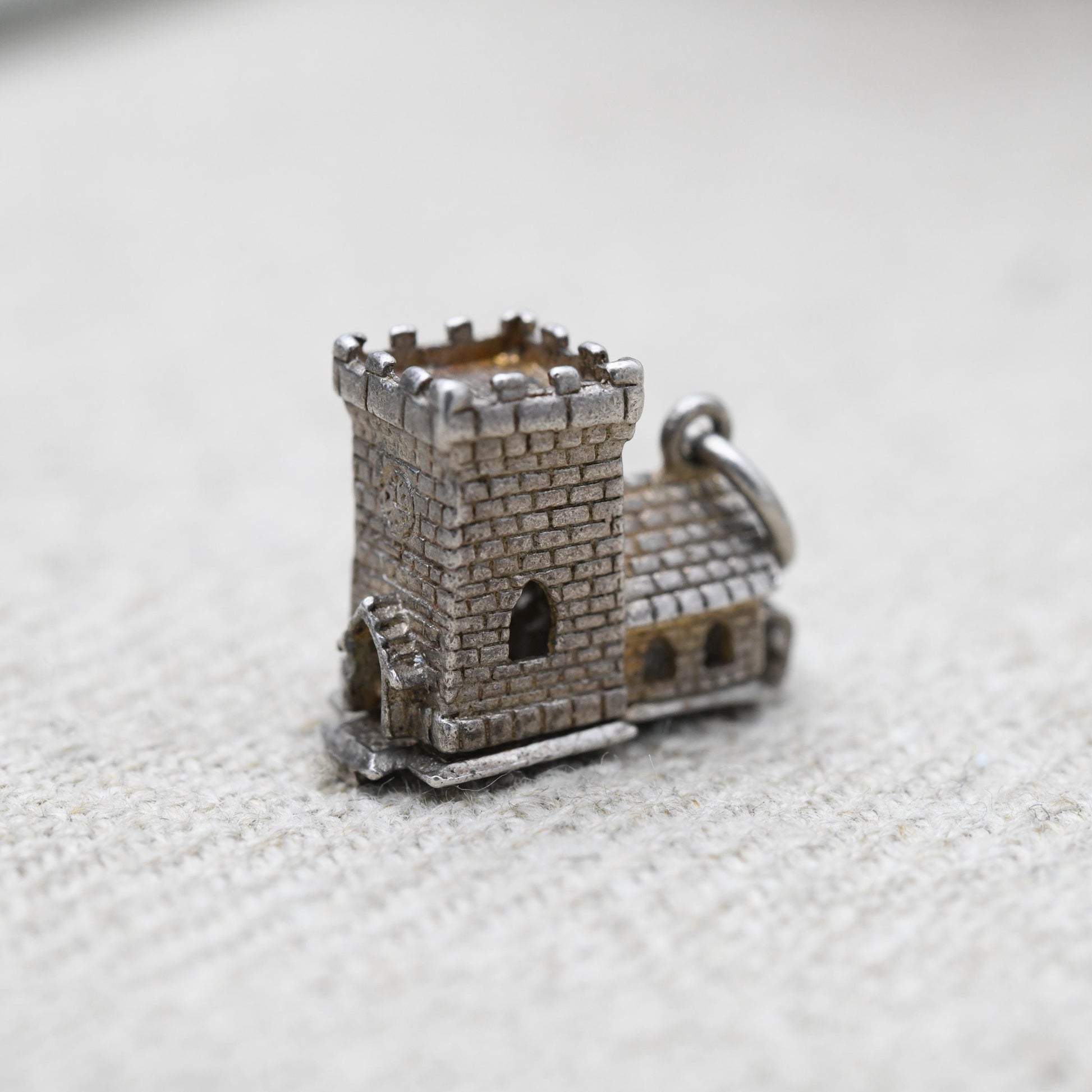 Vintage Sterling Silver Opening Church Wedding Charm Pendant - Wedding Day | Bride and Groom | Alter | Celebration | Gift for Charm Bracelet