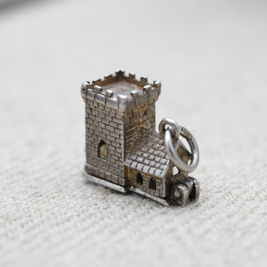Vintage Sterling Silver Opening Church Wedding Charm Pendant - Wedding Day | Bride and Groom | Alter | Celebration | Gift for Charm Bracelet
