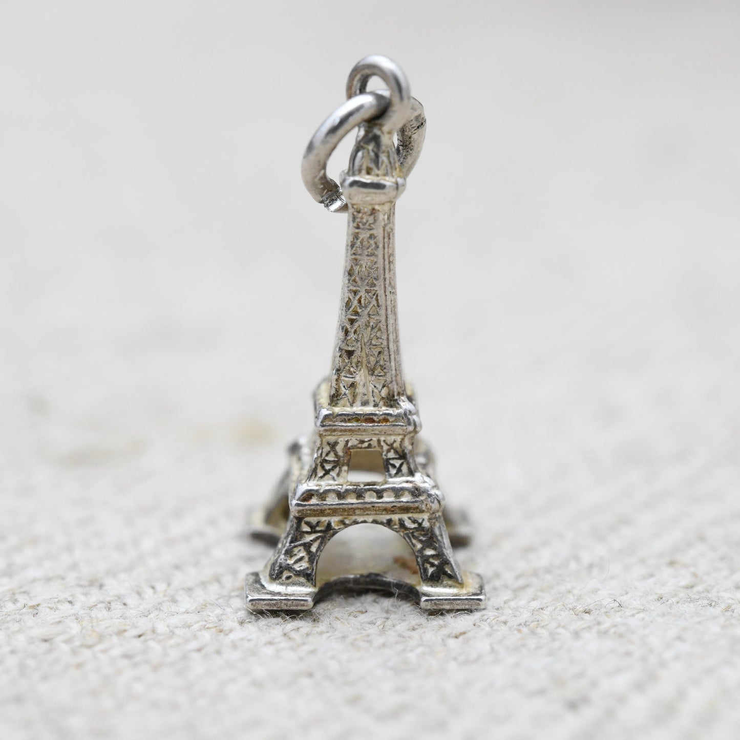 Vintage Sterling Silver Eiffel Tower Charm Pendant - Paris | France | Travel Souvenir Gift for Charm Bracelet