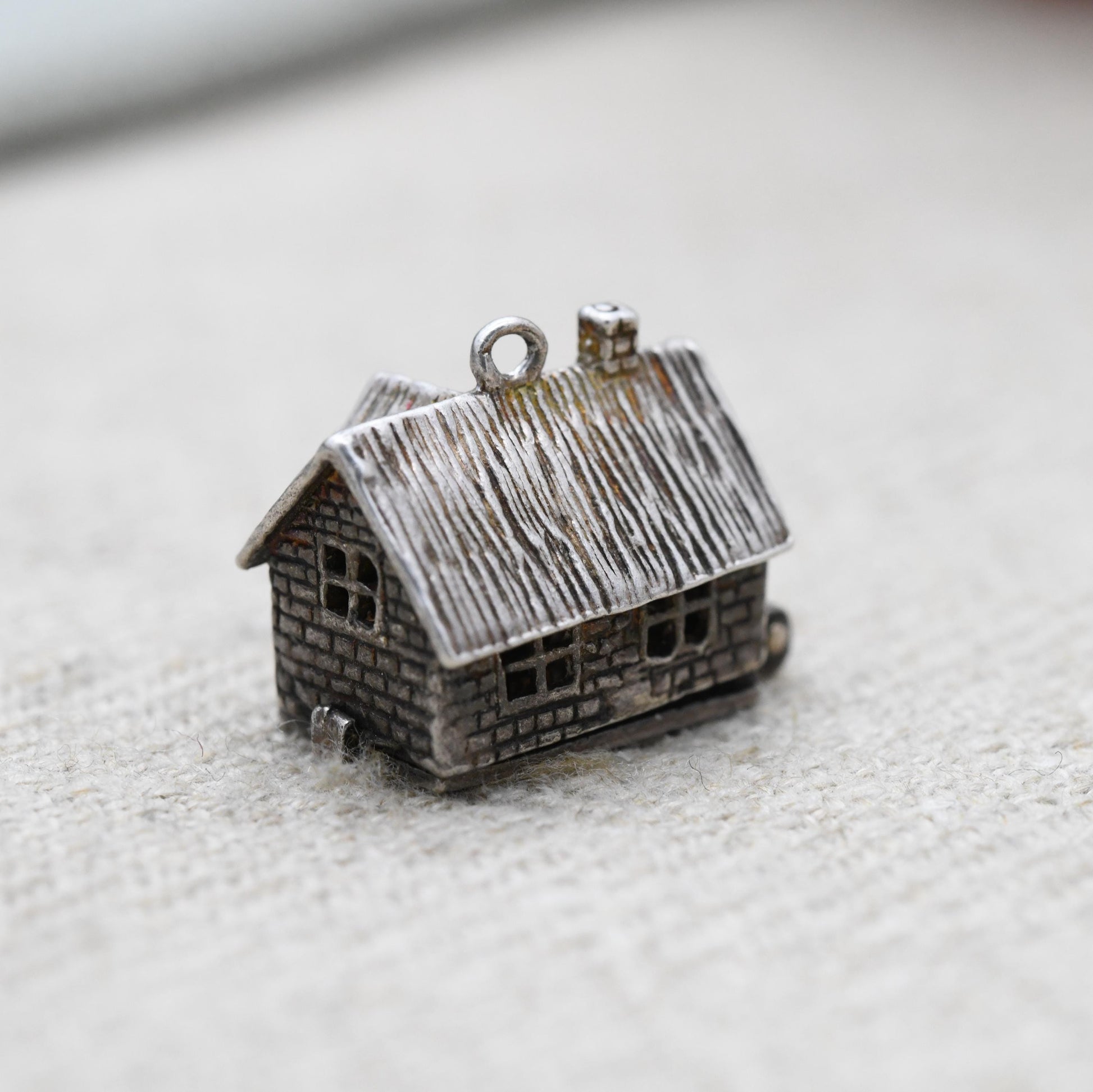 Vintage Sterling Silver Opening Pub Charm Pendant - Public House | Beer | Bar | Drinking | Gift for Charm Bracelet