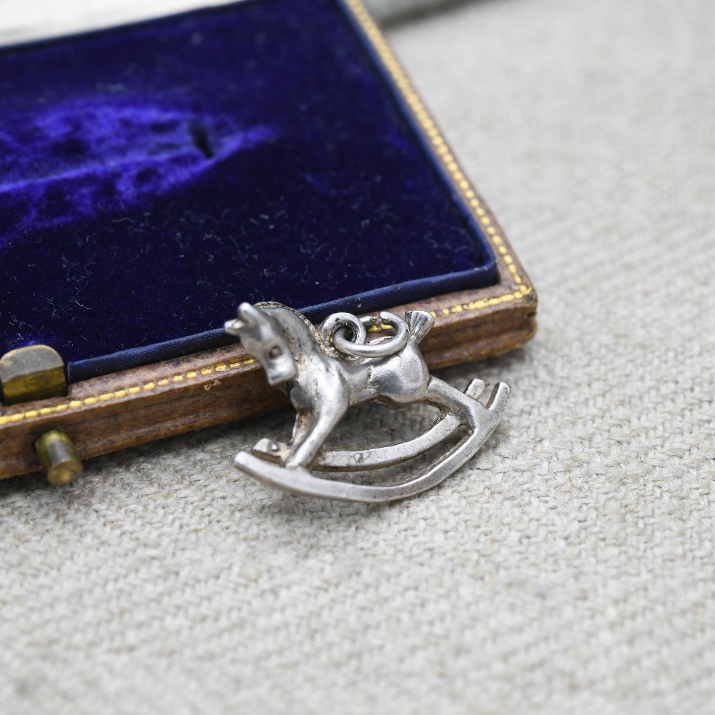 Vintage Sterling Silver Rocking Horse Charm Pendant - Detailed Animal Children's Toy | Horse Girl | Gift for Charm Bracelet