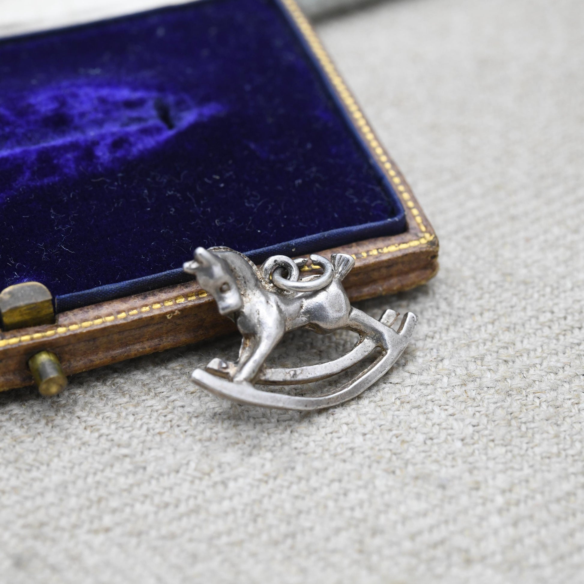 Vintage Sterling Silver Rocking Horse Charm Pendant - Detailed Animal Children's Toy | Horse Girl | Gift for Charm Bracelet