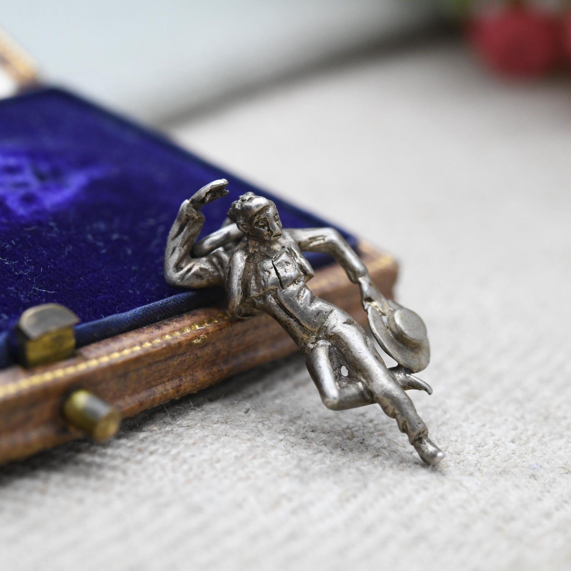 Vintage Sterling Silver Dancing Man Carrying Hat Charm Pendant - Pasodoble Dancer | Matador | Spanish Latin Dance | Gift for Charm Bracelet