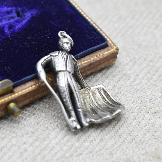 Vintage Sterling Silver Matador Charm Pendant - Spanish Bullfighting | Detailed Man | Spain Souvenir | Gift for Charm Bracelet