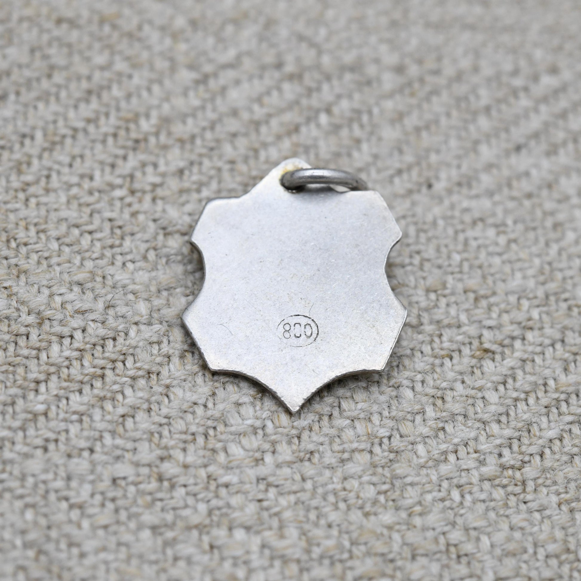Vintage .800 Silver Rep. San Marino Enamel Souvenir Shield Charm Pendant - Italy | Tourist | Souvenir Gift for Charm Bracelet