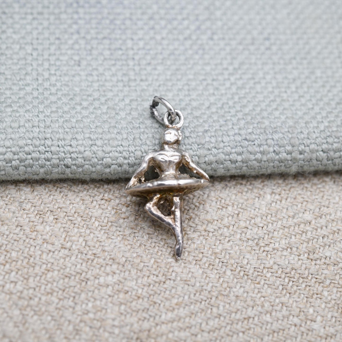 Vintage Sterling Silver Ballet Dancer Pendant - Dancing Girl | Ballerina | Gift for Charm Bracelet