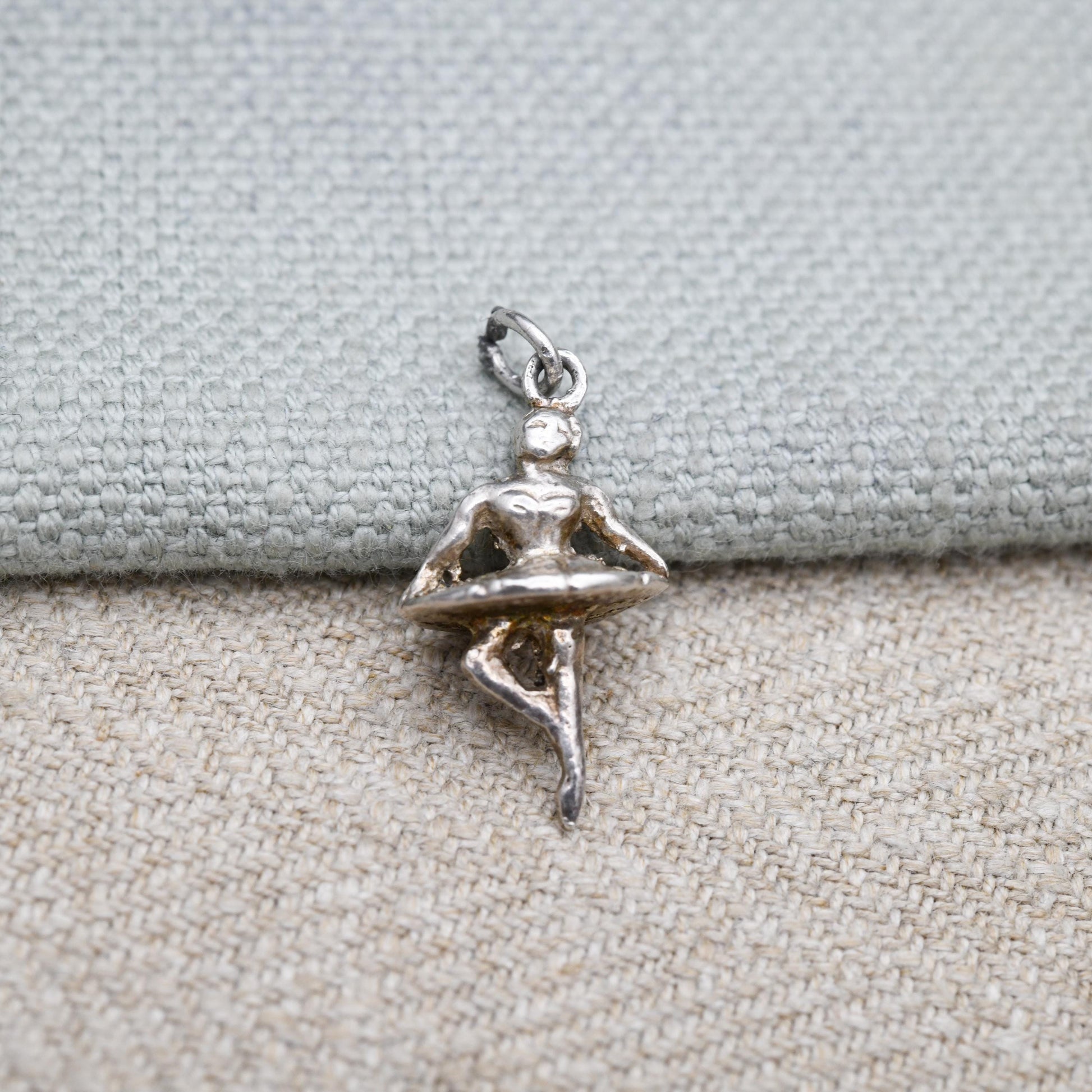 Vintage Sterling Silver Ballet Dancer Pendant - Dancing Girl | Ballerina | Gift for Charm Bracelet