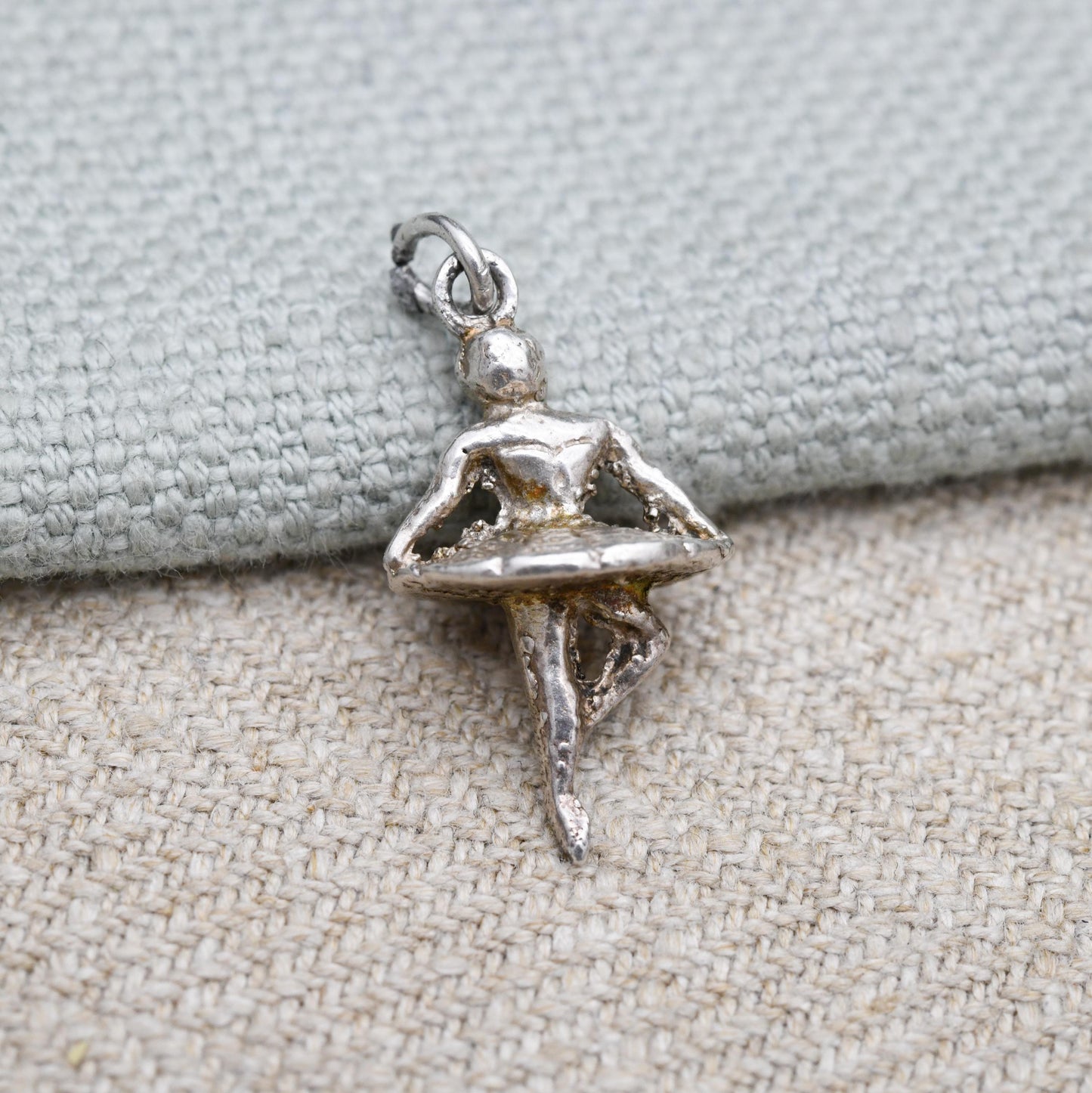 Vintage Sterling Silver Ballet Dancer Pendant - Dancing Girl | Ballerina | Gift for Charm Bracelet