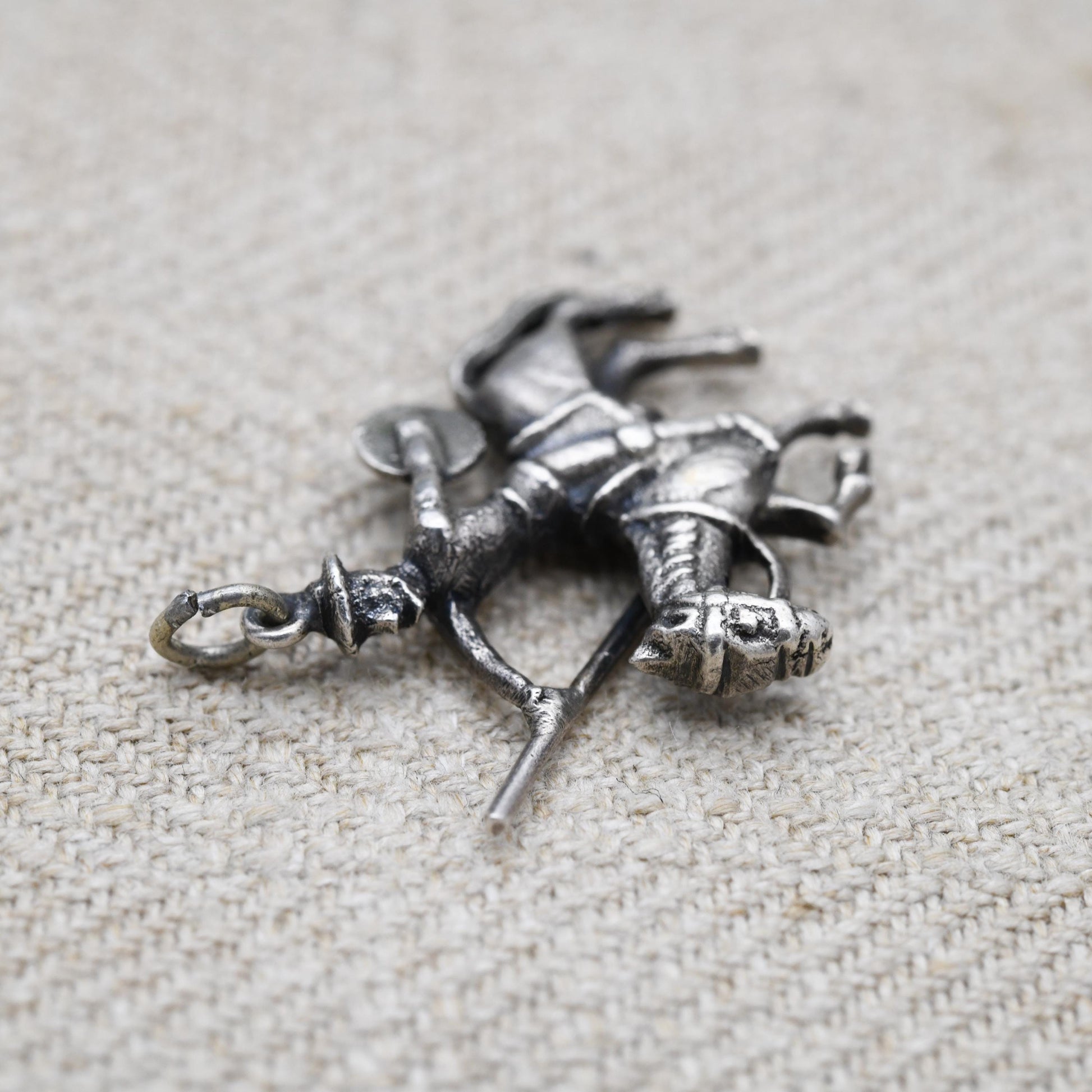 Vintage Sterling Silver Knight on Horse Charm Pendant - Horse Rider | Jousting | Medieval | Gift for Charm Bracelet
