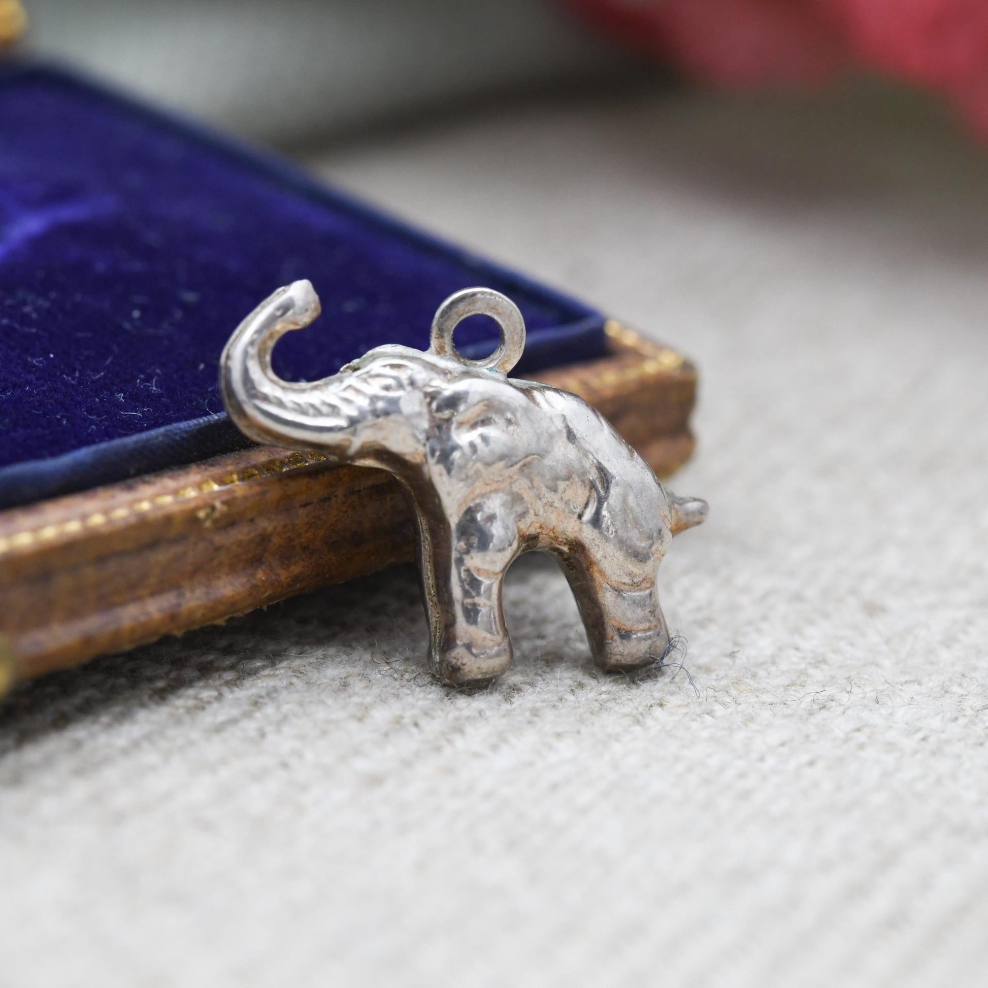 Vintage Sterling Silver Elephant Charm Pendant - Small Cute Animal | Nature Lover Gift | African Elephant | Gift for Charm Bracelet