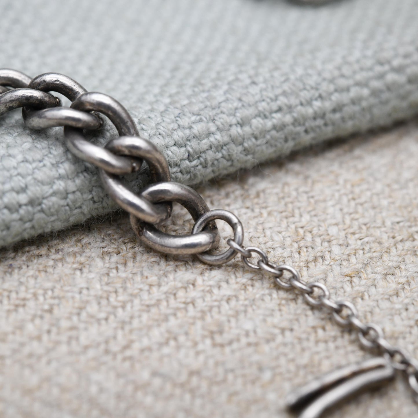 Vintage Sterling Silver Heart Padlock Clasp Chain Bracelet - Chunky Curb Links with Safety Chain | UK Hallmarks
