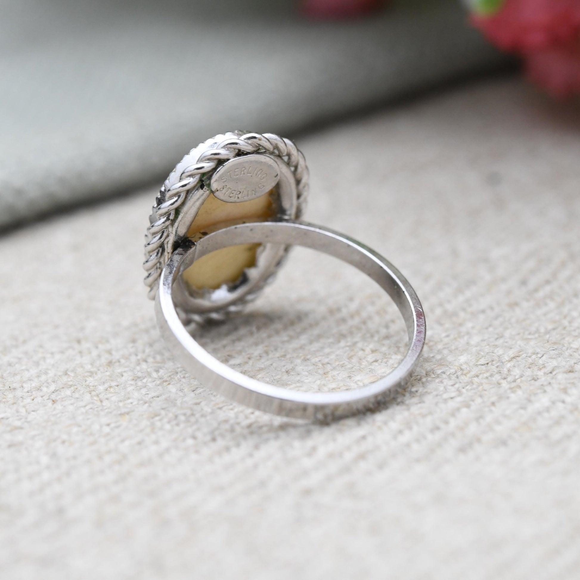 Vintage Sterling Silver Rose Miniature Ring - Flower Floral Design | Pretty Gift for Her | UK Size - M 1/2 | US Size - 6 3/4