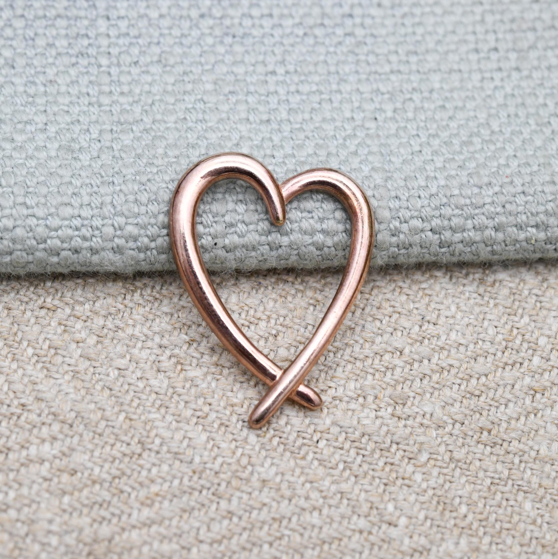 Vintage Sterling Silver Rose Love Heart Pendant - Love Heart Shape | Openwork Heart | Pendant for Necklace