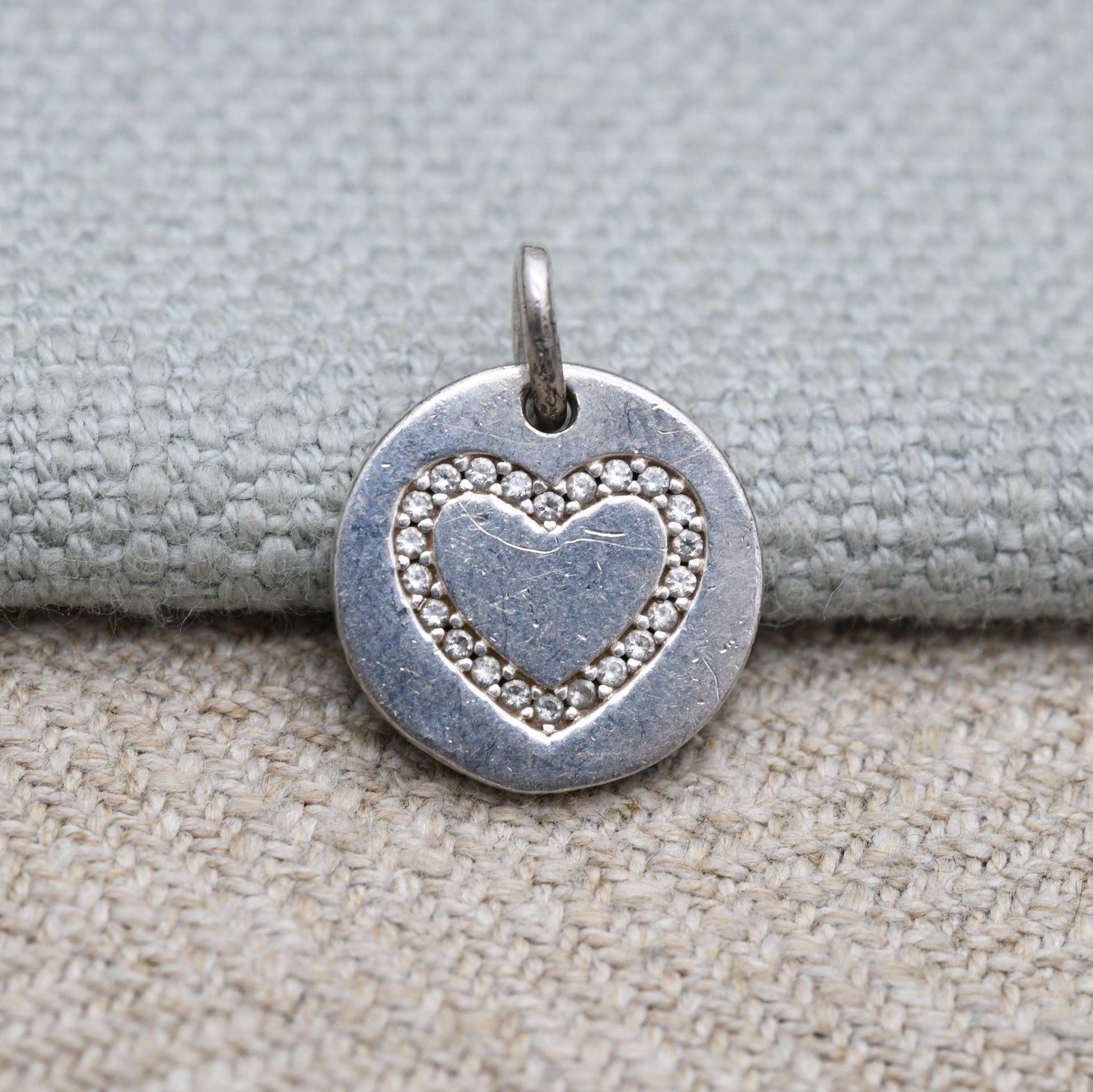 Thomas Sabo Sterling Silver Heart Charm Pendant with Engraved Date