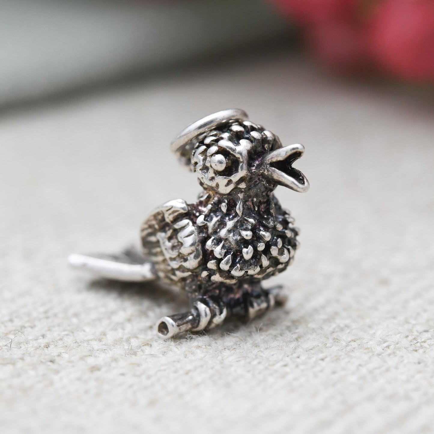 Vintage Sterling Silver Bird Charm Pendant - Song Bird | Gift for Charm Bracelet