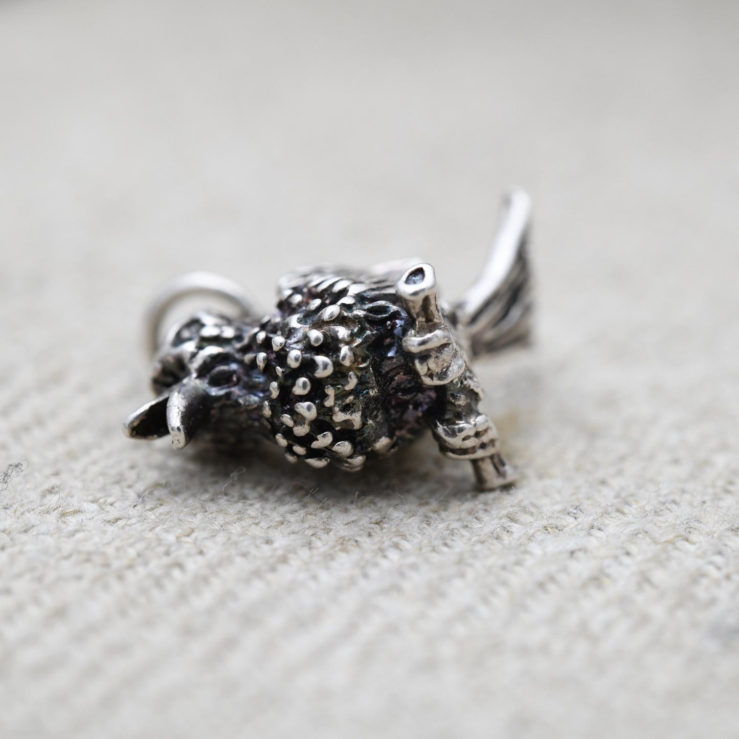 Vintage Sterling Silver Bird Charm Pendant - Song Bird | Gift for Charm Bracelet