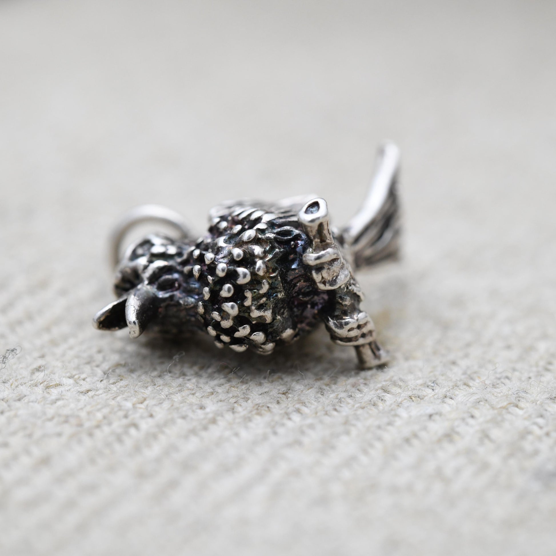 Vintage Sterling Silver Bird Charm Pendant - Song Bird | Gift for Charm Bracelet