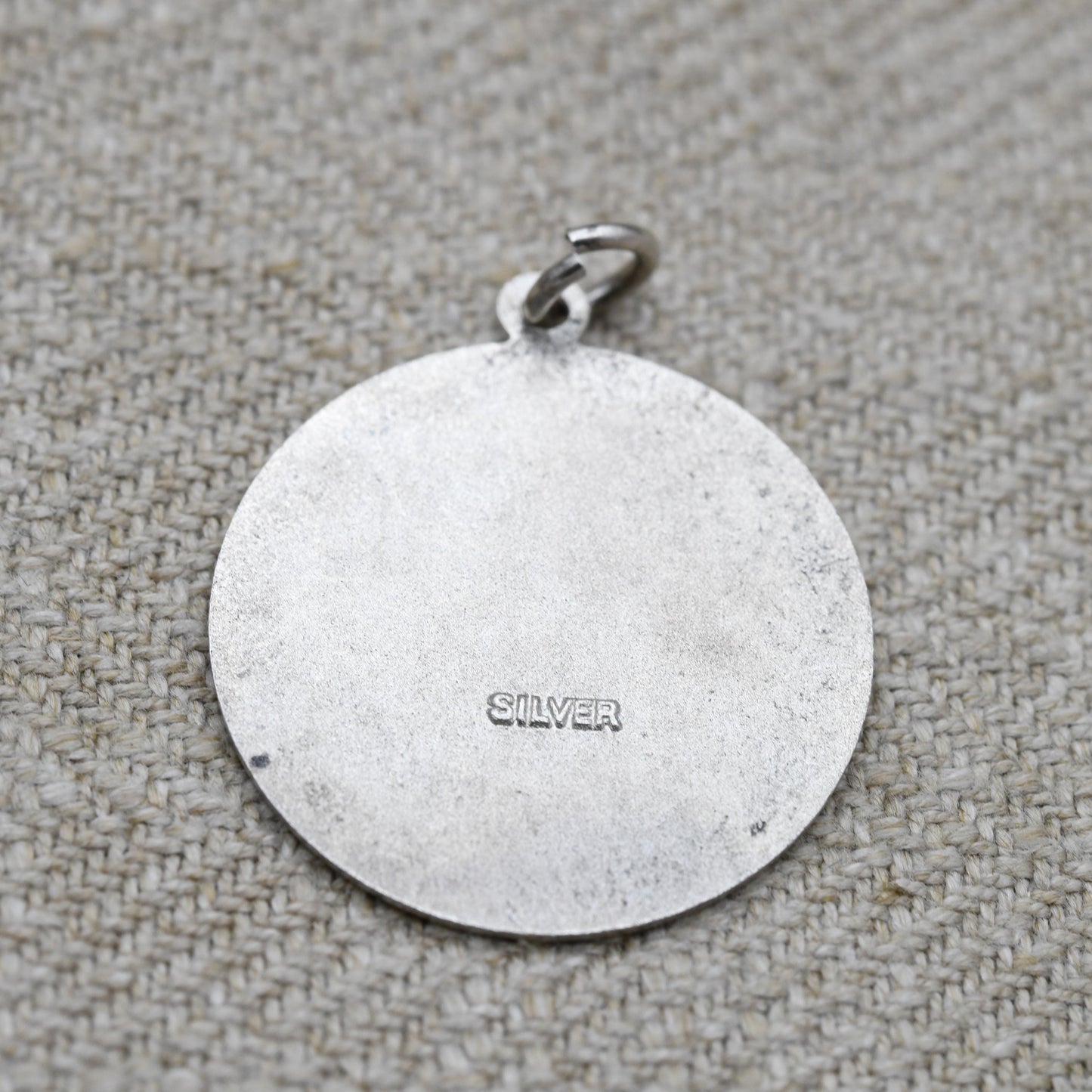 Vintage Sterling Silver Face Pendant - Carved Portrait | Classical Woman | Gift for Charm Bracelet Necklace