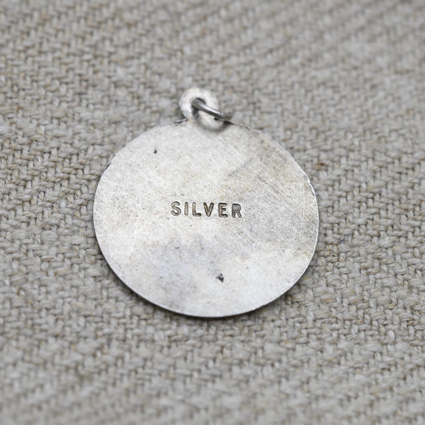 Vintage Sterling Silver St. Christopher Pendant - Embossed Relief | Saint of Travelling | Religious Jewellery | Gift for Charm Bracelet