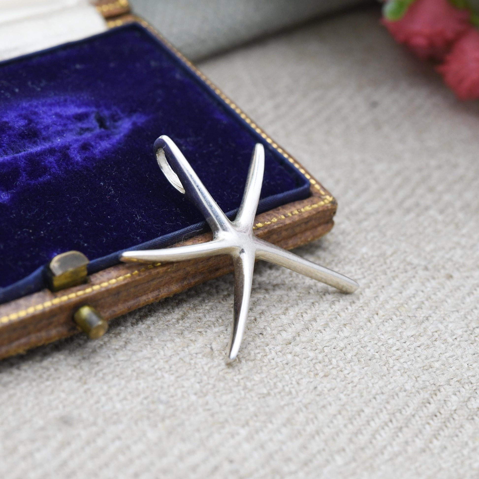 Vintage Sterling Silver Starfish Pendant - Animal Charm | Sea | Ocean | Pendant Charm Necklace Stack