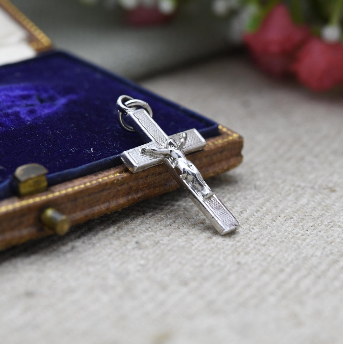 Vintage Sterling Silver Crucifix Pendant Christ on the Cross c.1972 - Religious Jewellery | Gift for Charm Necklace