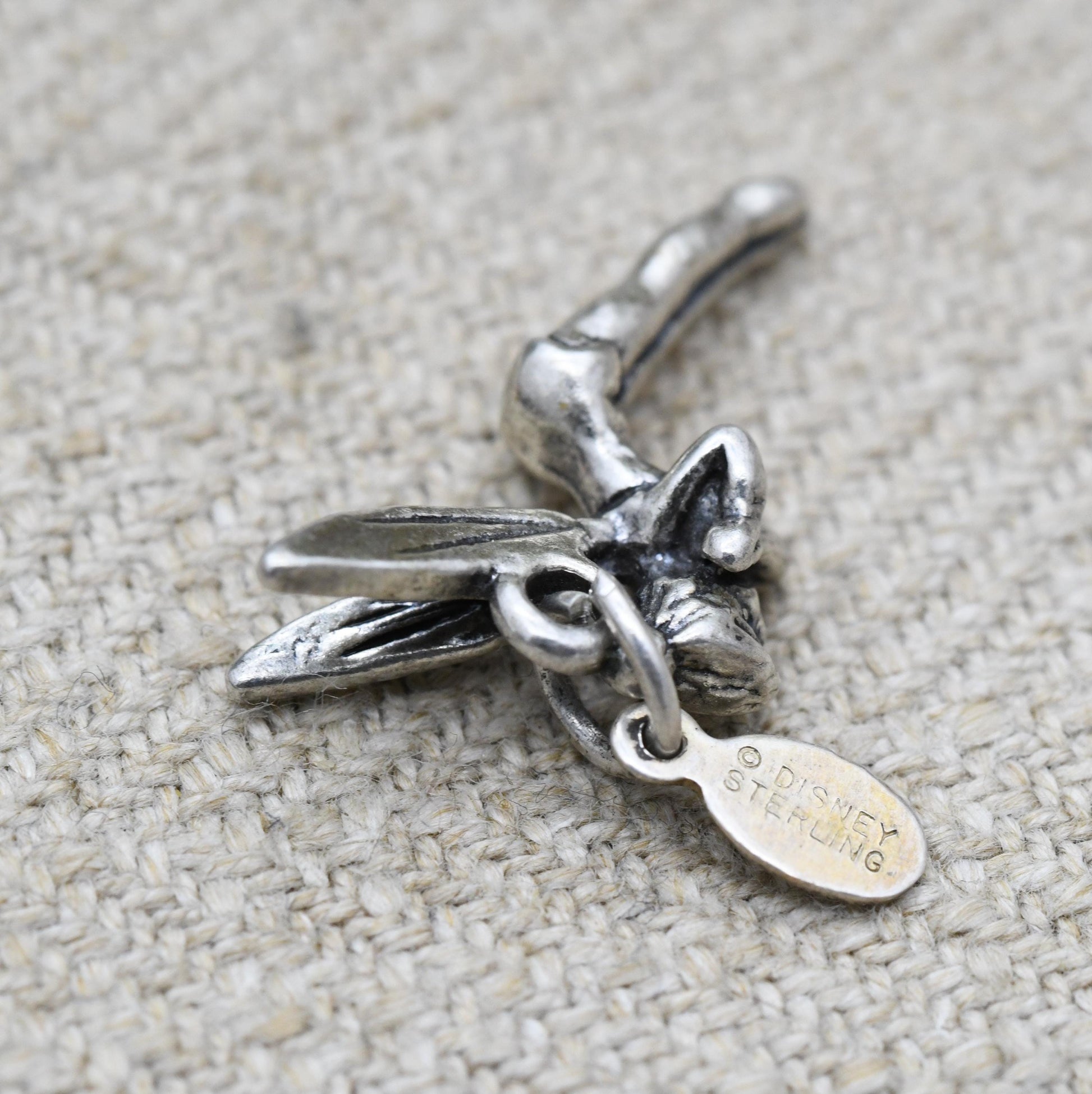 Vintage Tinker Bell Sterling Silver Charm Pendant Disneyland Paris - Official Walt Disney Productions Character Detailed | Charm Bracelet