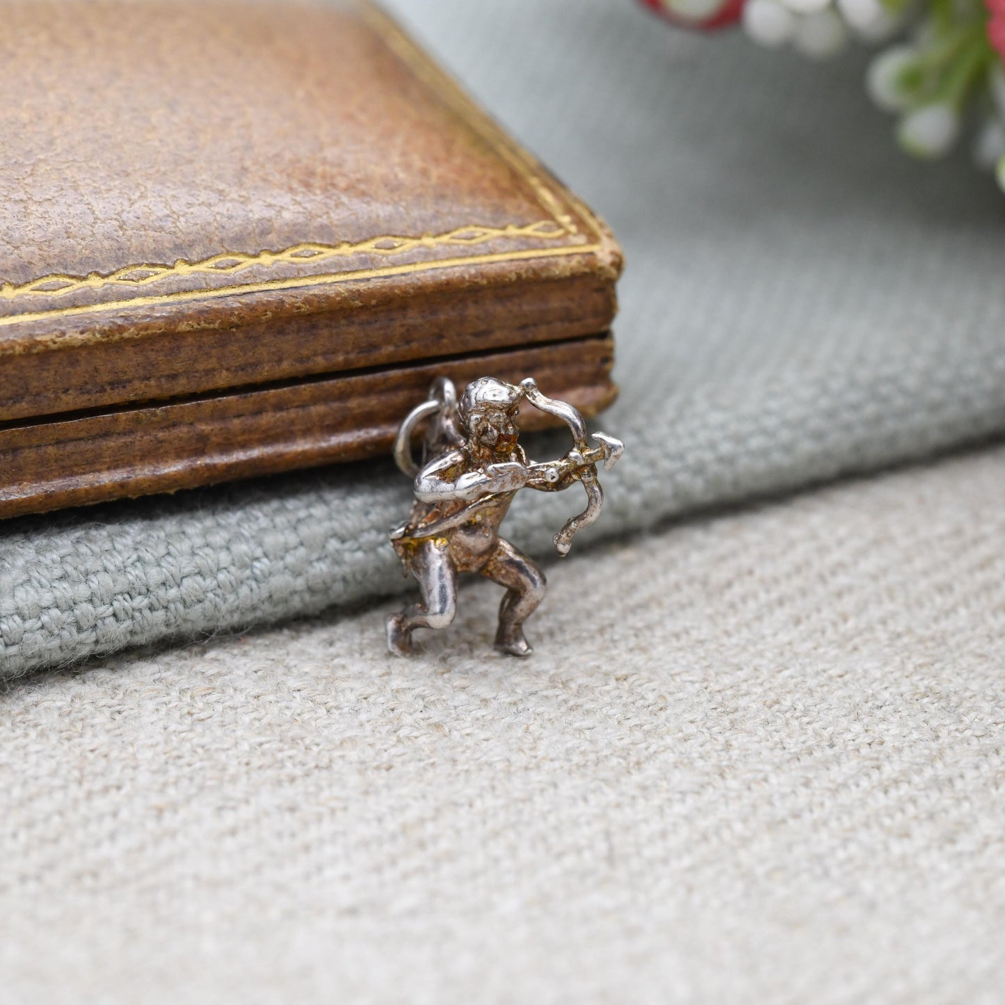 Vintage Silver Cherub Charm Pendant - Baby Angel | Love | Cupid Valentine's Gift for Charm Bracelet
