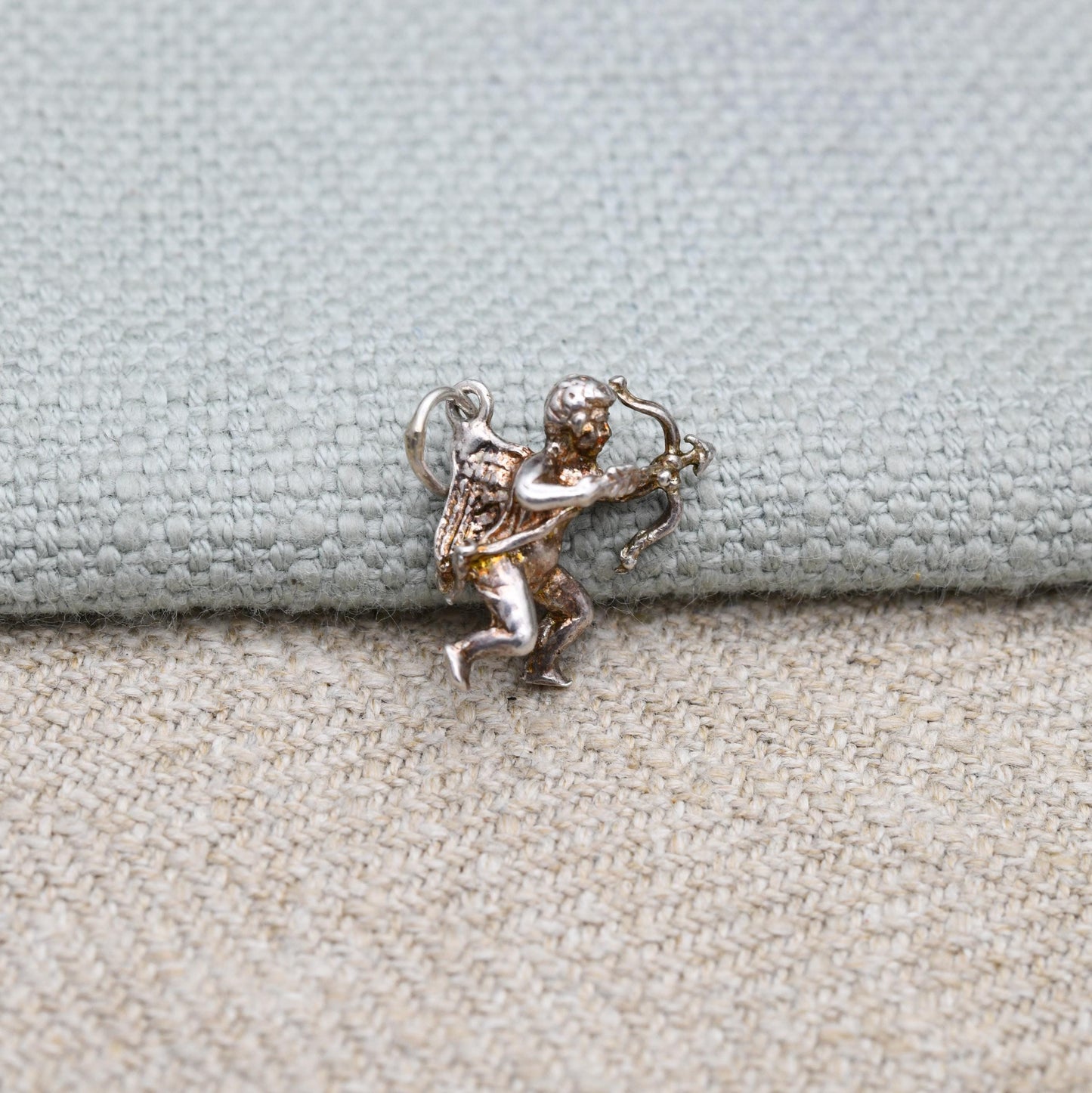 Vintage Silver Cherub Charm Pendant - Baby Angel | Love | Cupid Valentine's Gift for Charm Bracelet