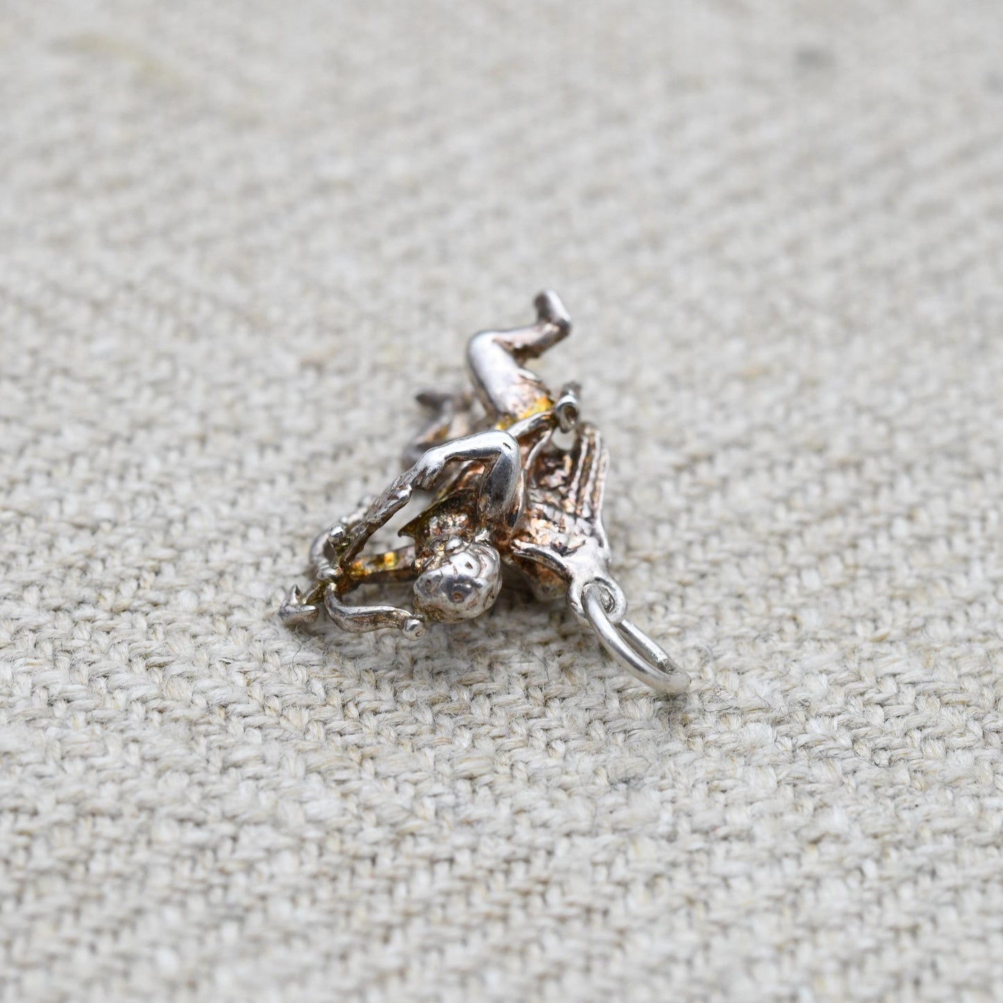 Vintage Silver Cherub Charm Pendant - Baby Angel | Love | Cupid Valentine's Gift for Charm Bracelet